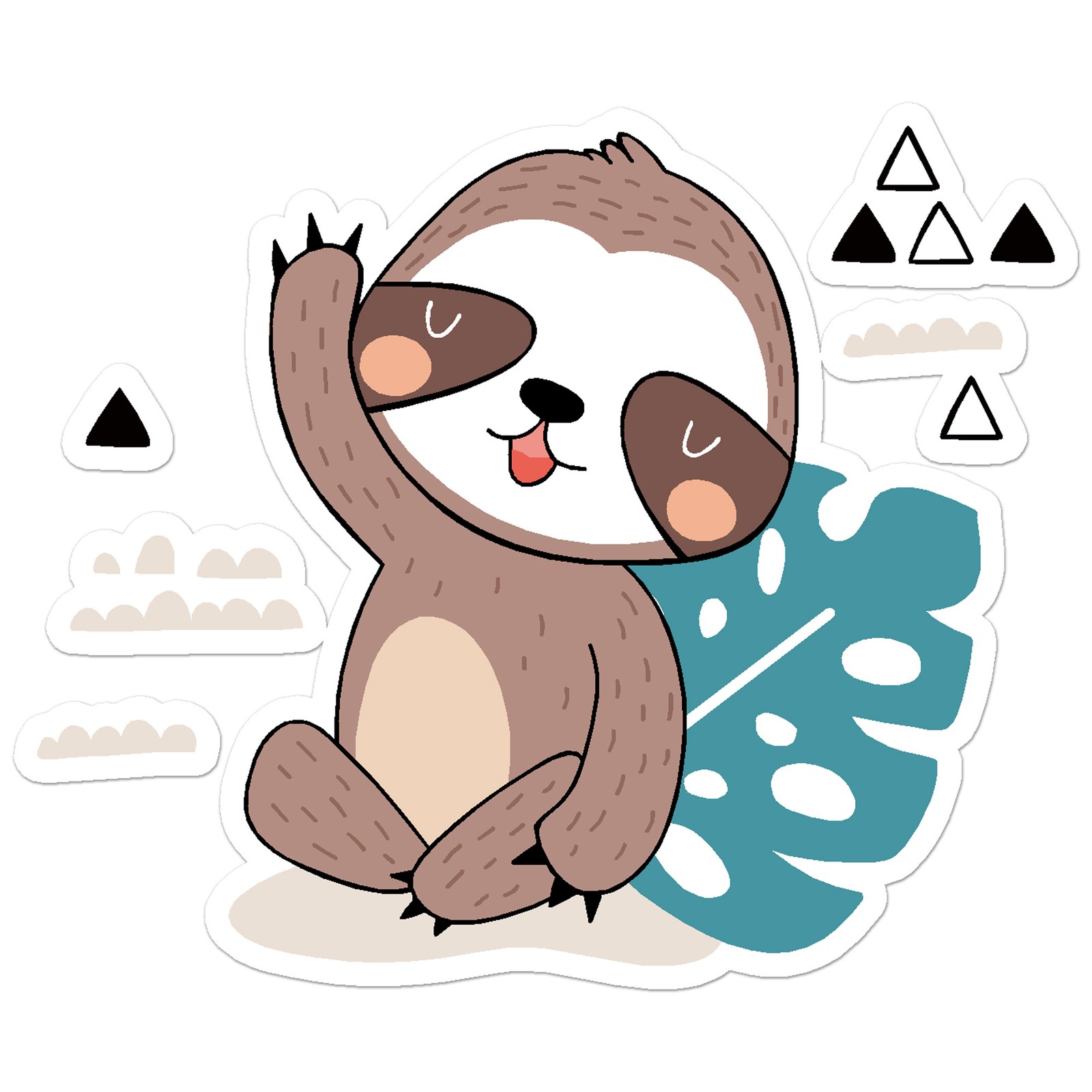 Cartoon Sloth – Vinyl Decal Sticker – Car Window Laptop – ebn8667