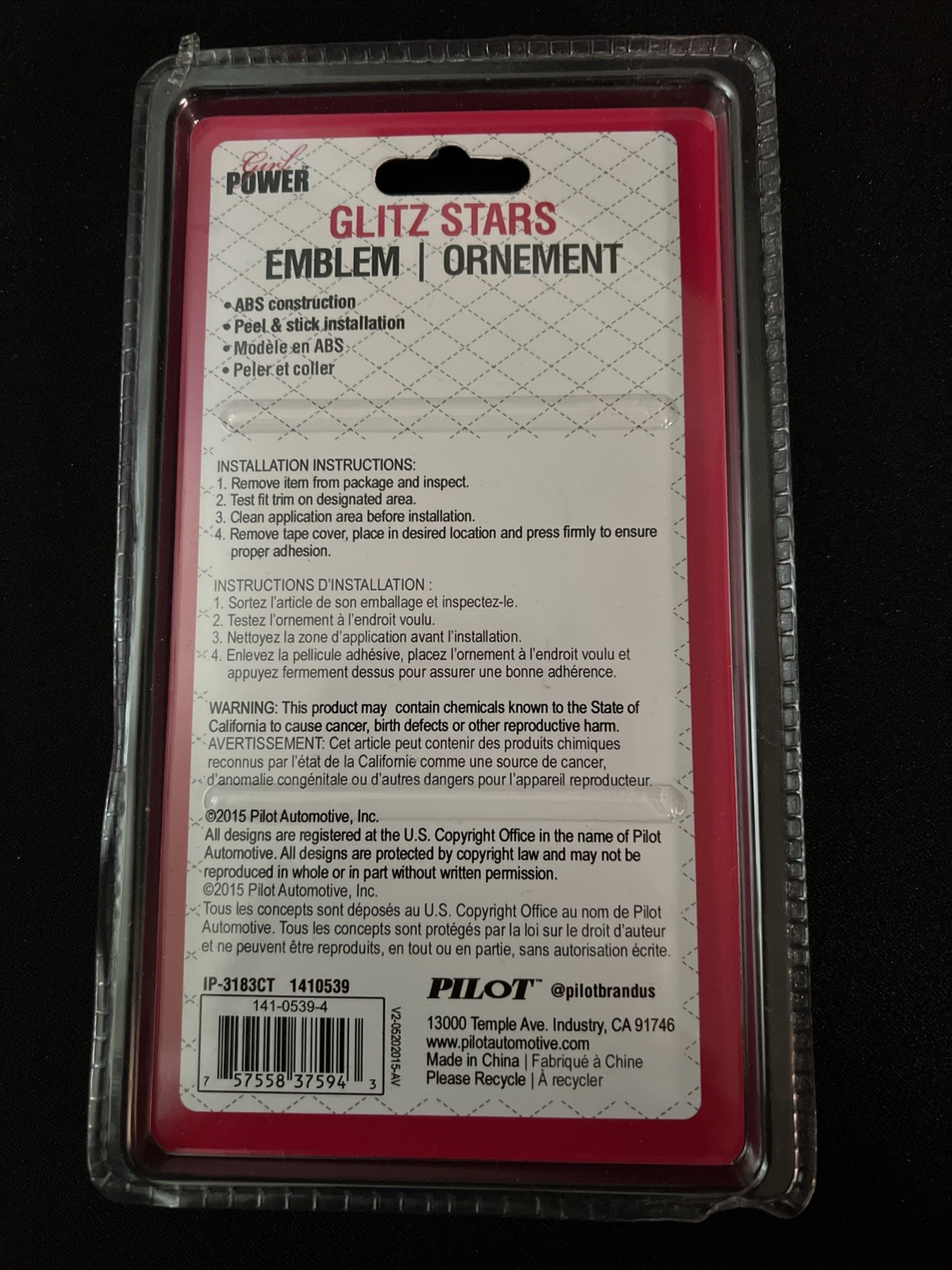 Glitz stars Emblem / Ornament ABS Construction Decal sticker