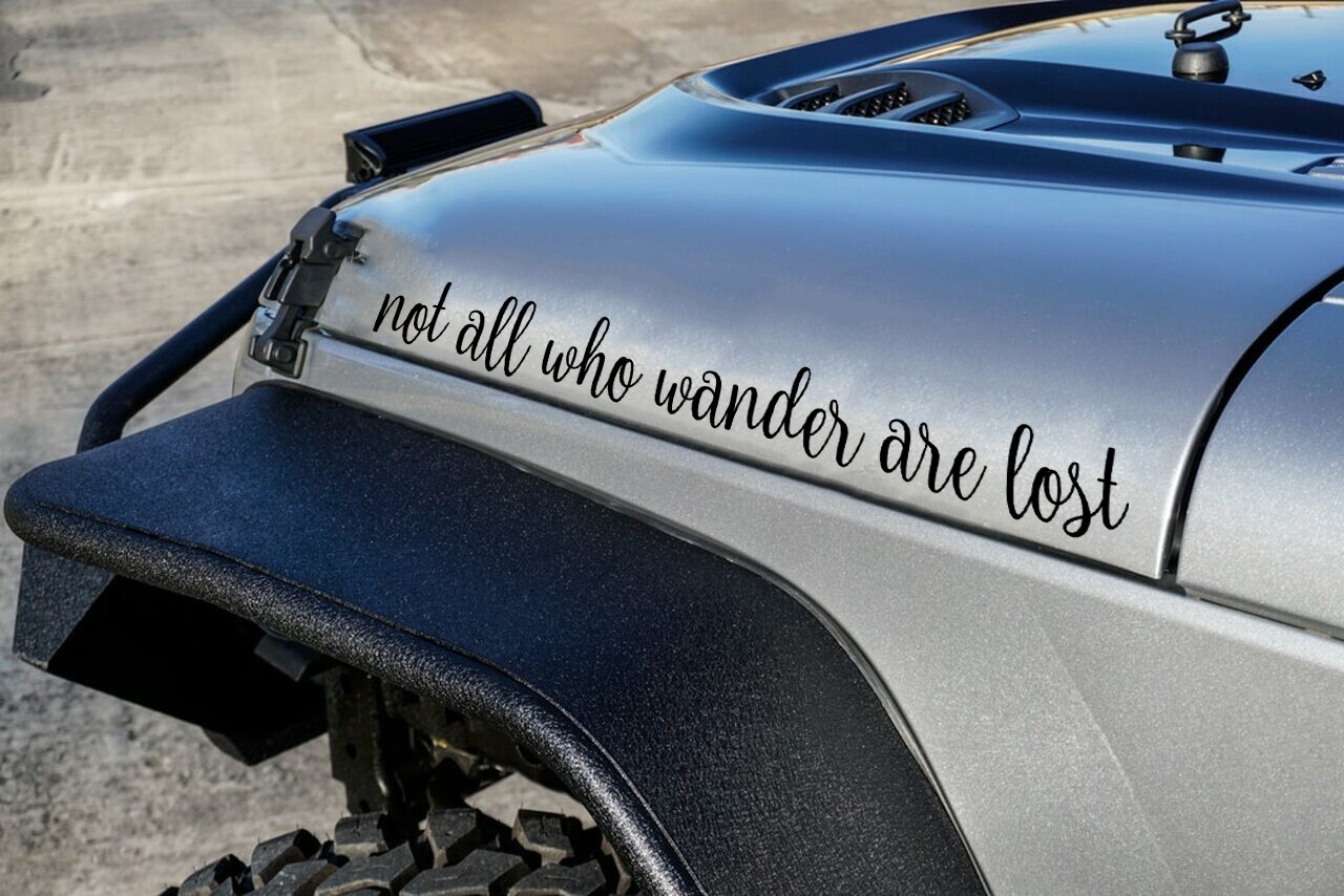 Not All Who Wander Are Lost Vinyl Decal V2 | Wanderlust Travel | Die Cut Sticker
