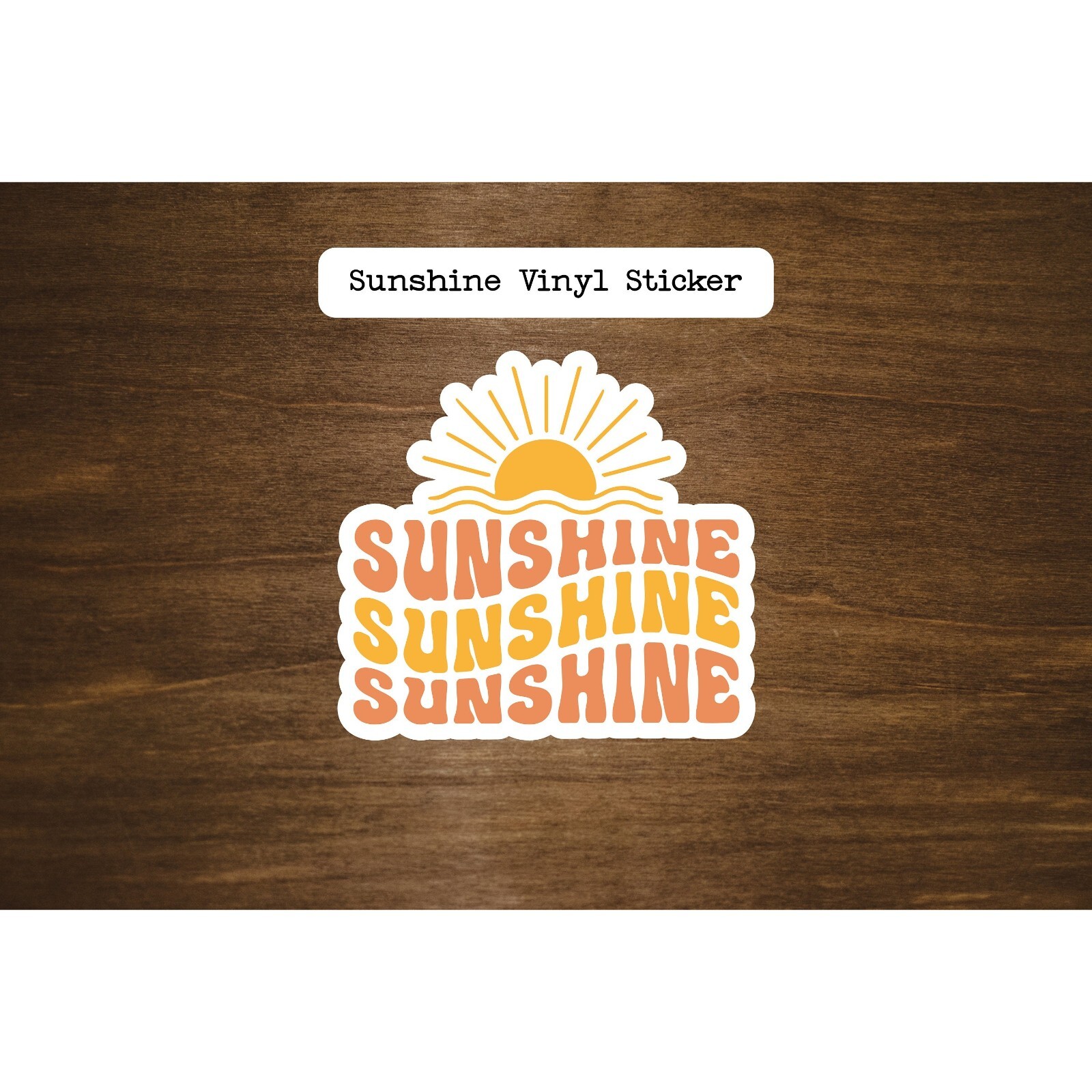 Sunshine Vinyl Sticker | Die Cut, Glossy, Vinyl | 3" Sticker