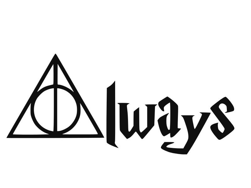 HARRY POTTER ALWAYS Deathly Hallows Vinyl Decal Car Wall Sticker CHOOSE SIZE