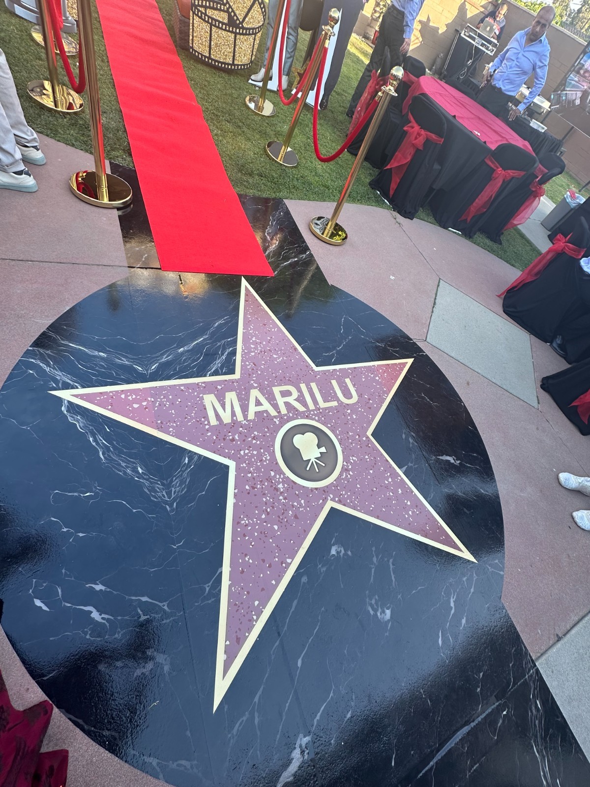 Custom Hollywood floor star Decal, Hollywood party themed, Party decor