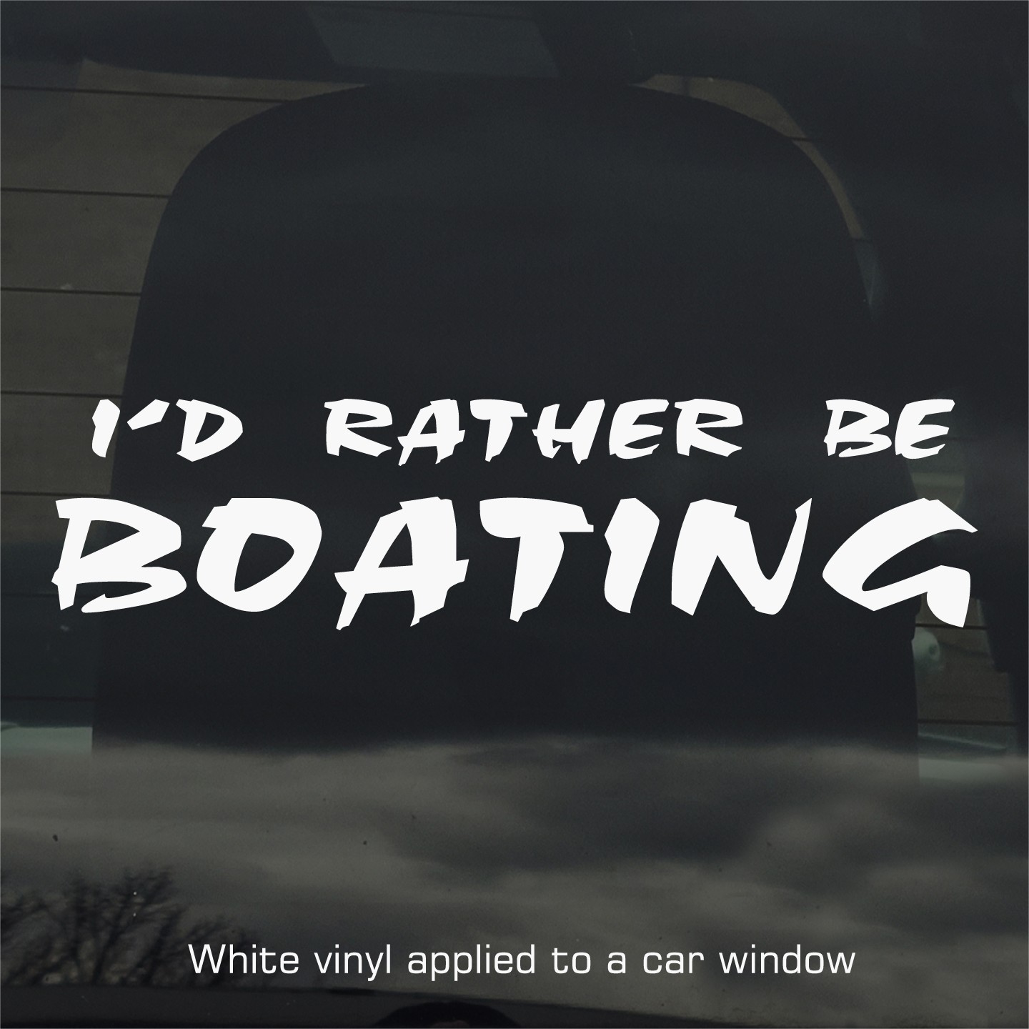 I'd Rather Be Boating Vinyl Decal Sticker for Car Window Laptop & More