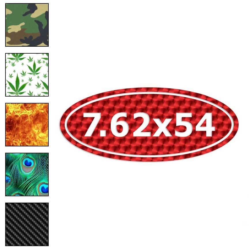 Ammo 7.62 x 54, Vinyl Decal Sticker, 40 Patterns & 3 Sizes, #38