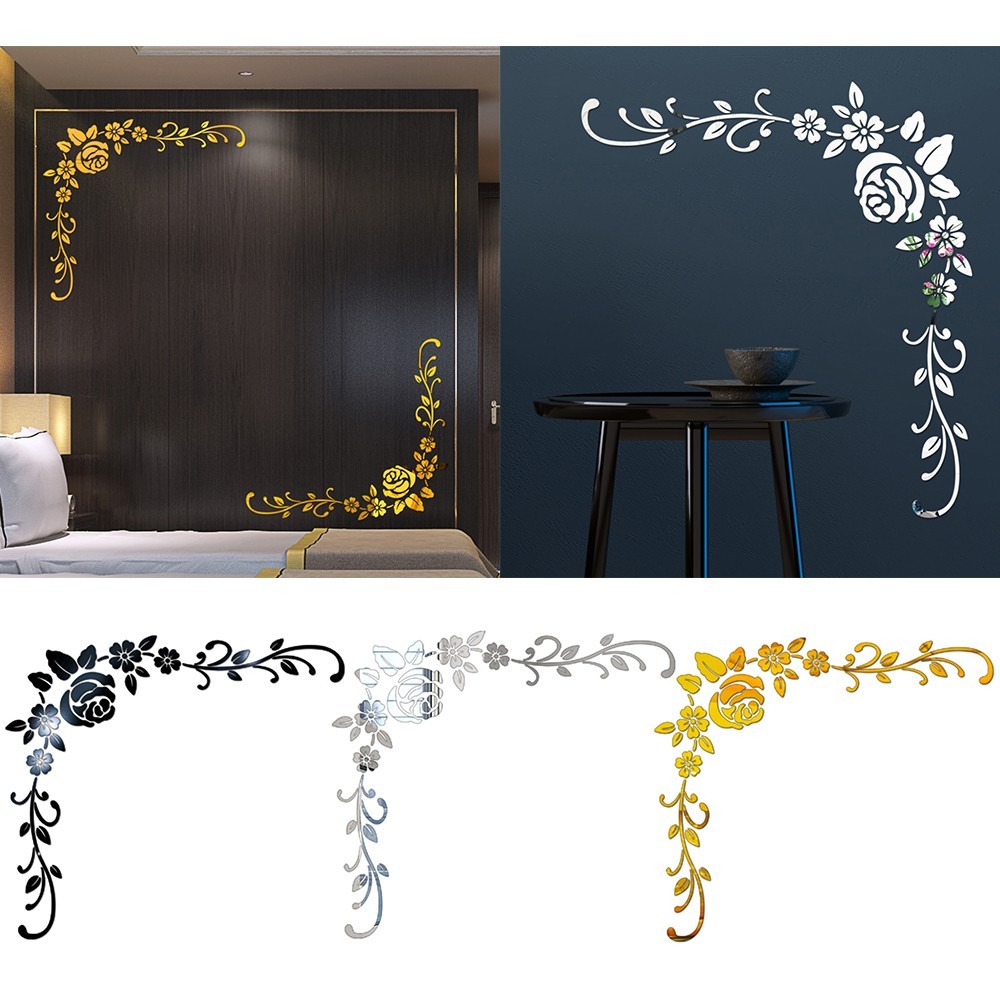 Wall Sticker Wall sticker Flower Art Decor Living Room Removable Acrylic