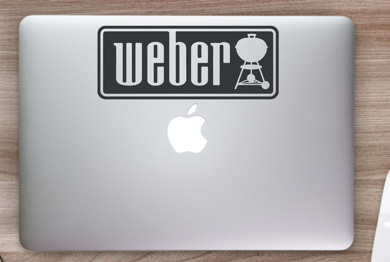 Weber Grills Logo Decal- Food Sticker- BBQ Decal- Vinyl Decal- Truck Decal