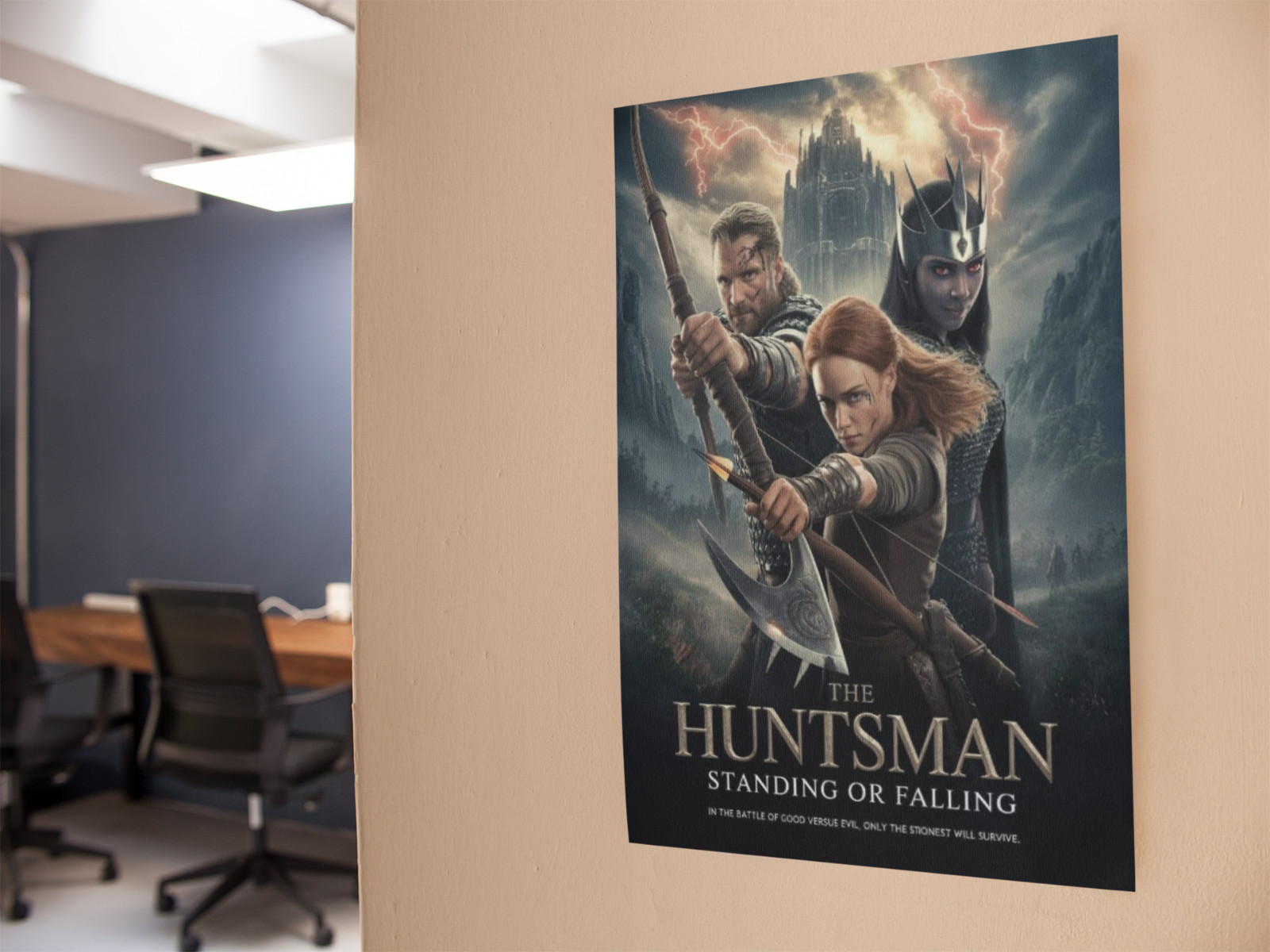 Dark Fantasy Huntsman Movie Style Wall Vinyl Decal Poster Print Removable Adhesi