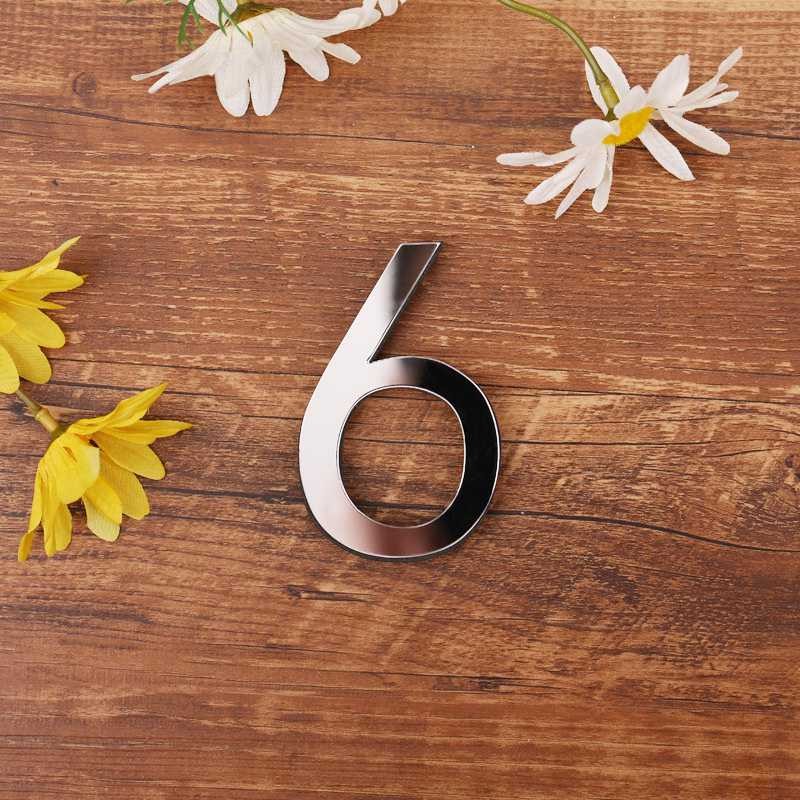 Wall Stickers Home Decoration Numerals Decor Acrylic Mirror Word Arabic Eva