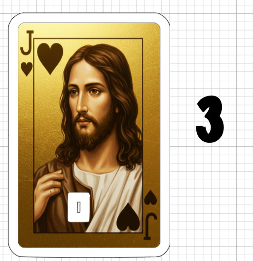 Jesus Gold Playing Card ATM Debit Credit Sticker Skin Christ God Christian King