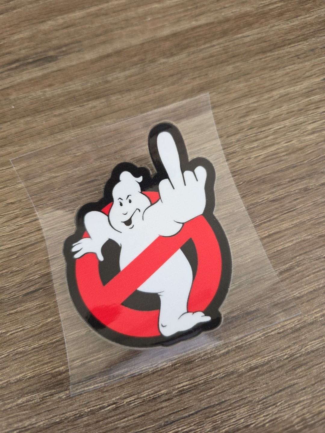 Ghost Buster Middle Finger Retro Movie UV DTF Decal Sticker Waterproof USA Print