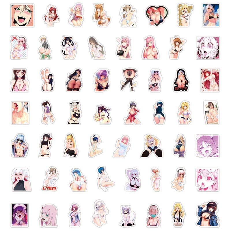 100 Sexy Legs Anime Girls Waifu Women Vinyl Stickers Hentai Ahegao Feet Decals