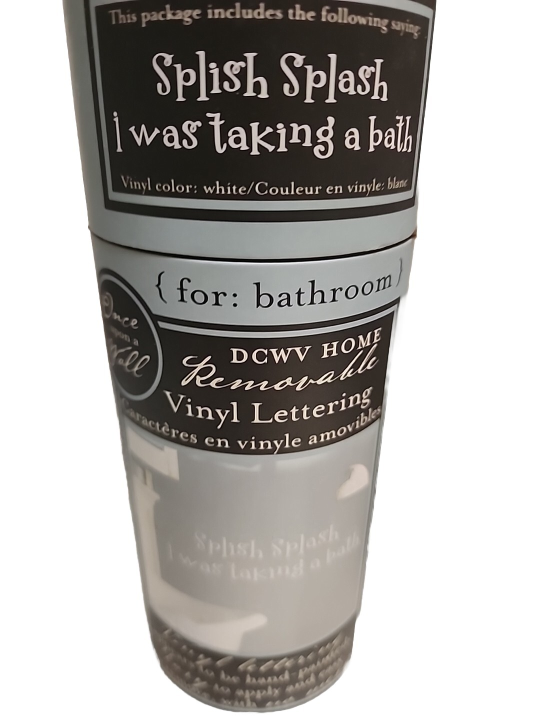 Decal's Vinyl ART Lettering Sticker SPLISH SPLASH I WAS TAKING A BATH Bathroom