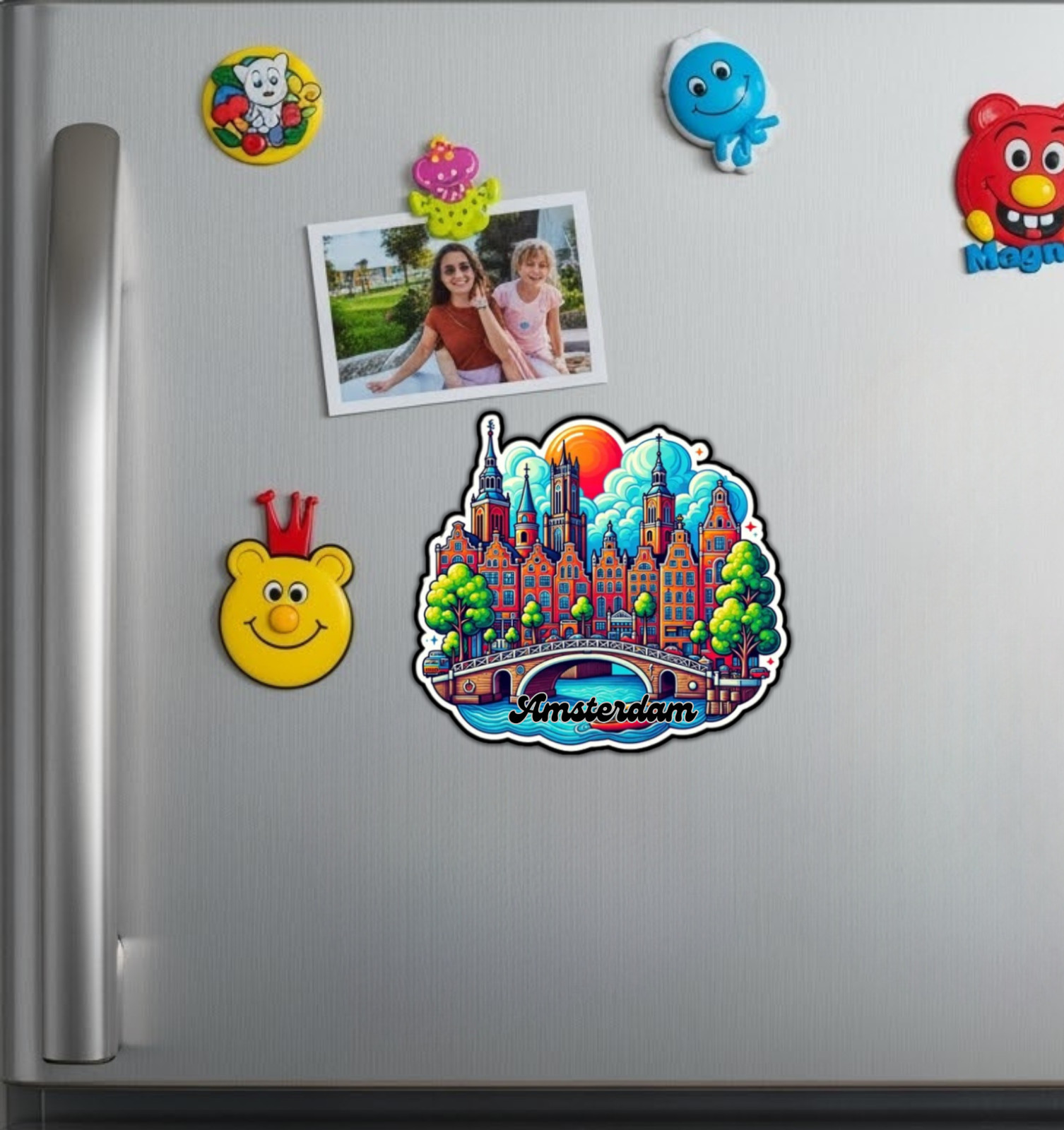Amsterdam Netherlands Fridge Magnet or Laptop Sticker