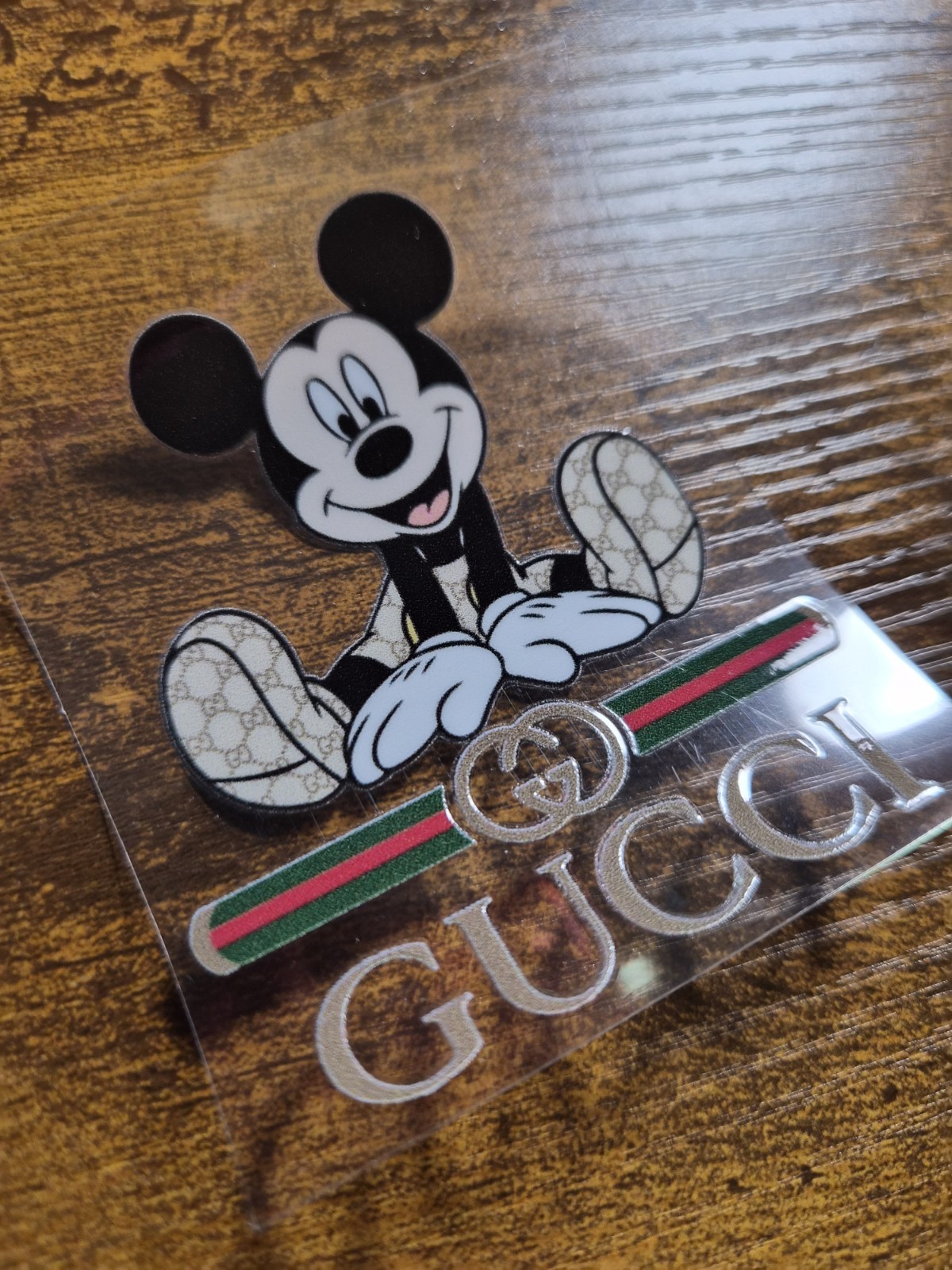 G & MICKEY MOUSE High Quality UV DTF Decal Sticker waterproof USA NOT VINYL