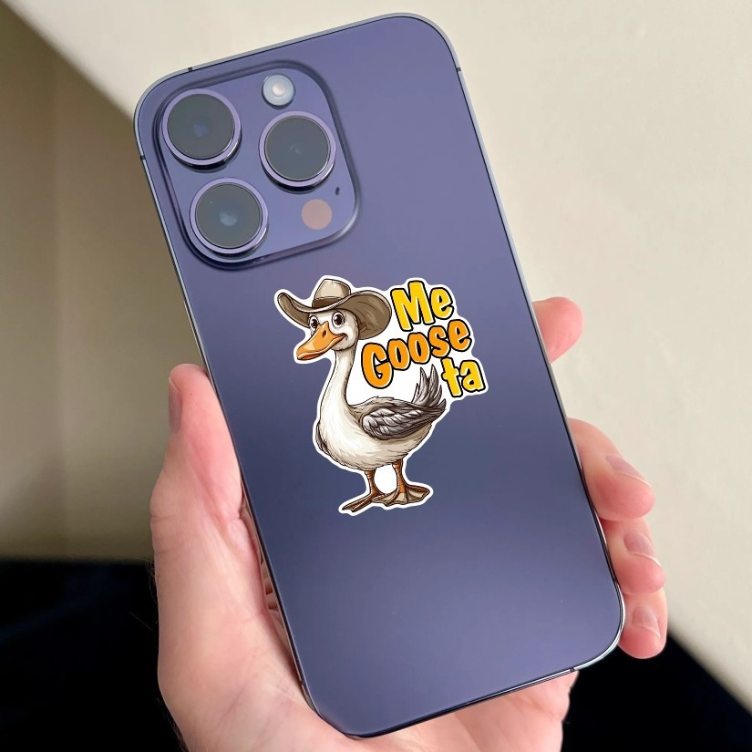 Me Goose ta, Funny Goose Sticker, Peel N' Stick, Different Sizes