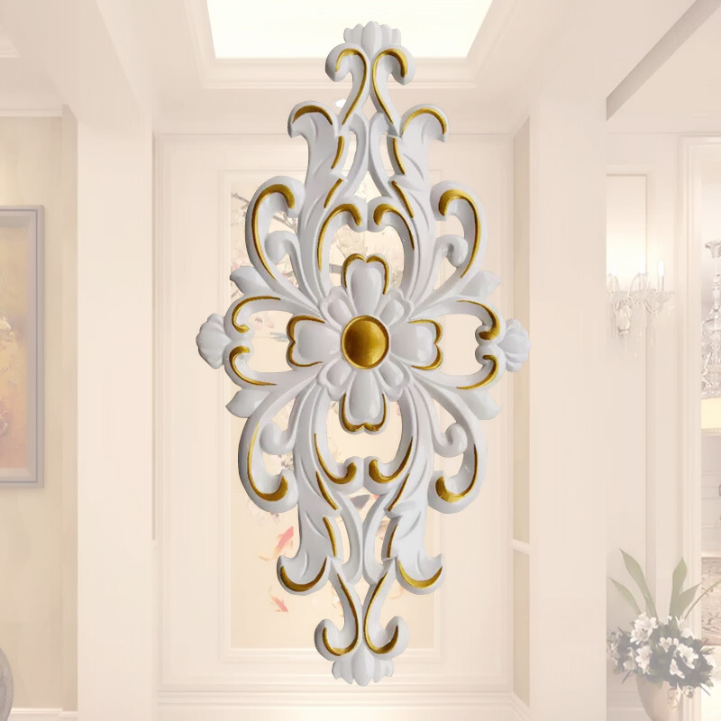 1X Plastic Carved Applique Decor Self-adhesive Furniture Decal Wall Door Sticker