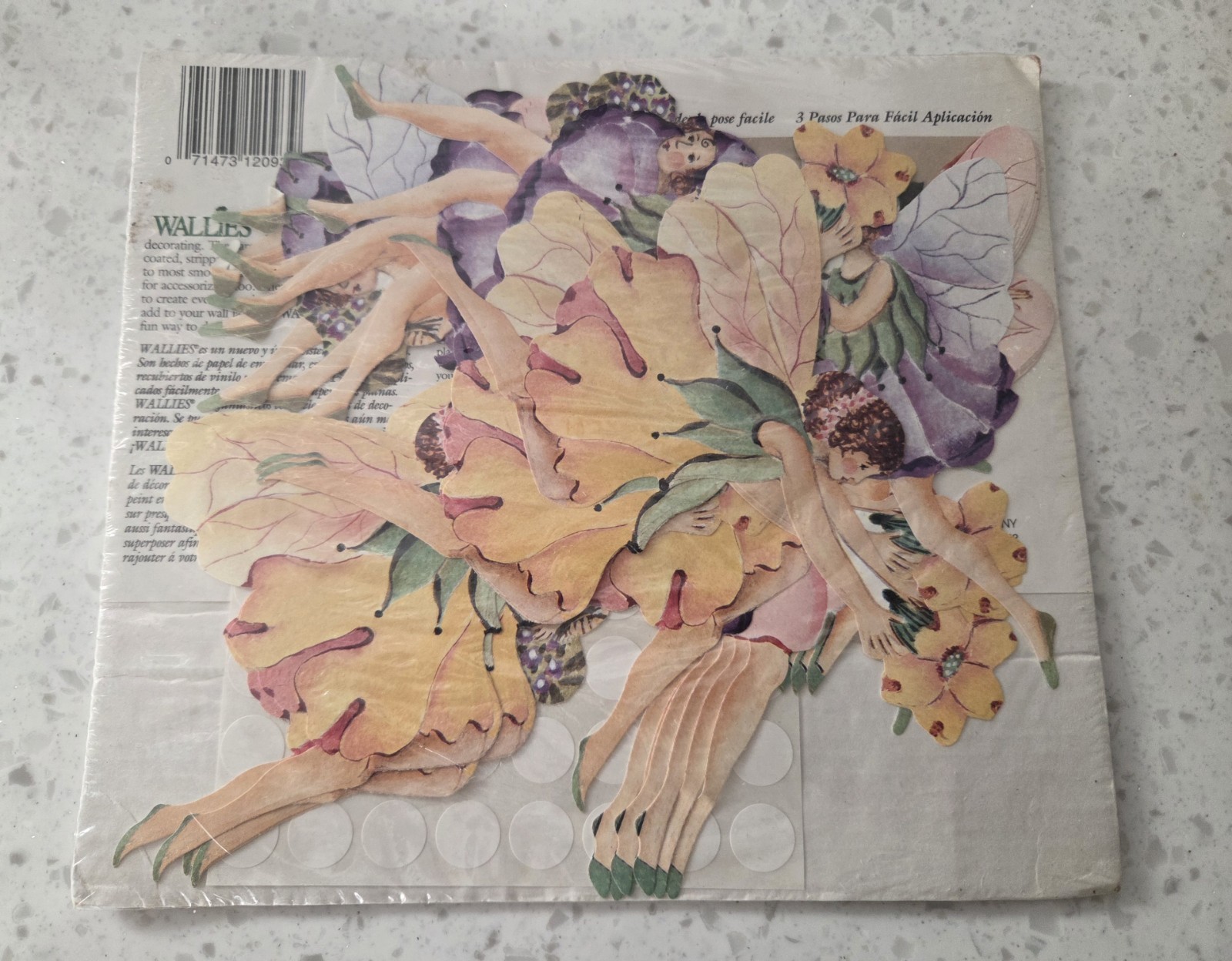 WALLIES Wallpaper Cutouts 25 Fairies New in Package Pre-pasted Wallpaper NOS