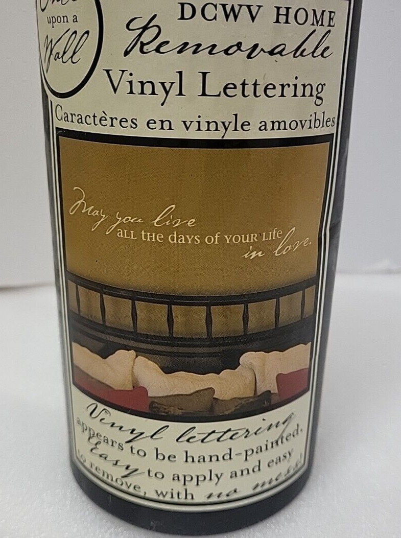 DCWV Home Removable Vinyl Black Lettering MAY YOU LOVE ALL THE DAYS OF YOUR LIFE