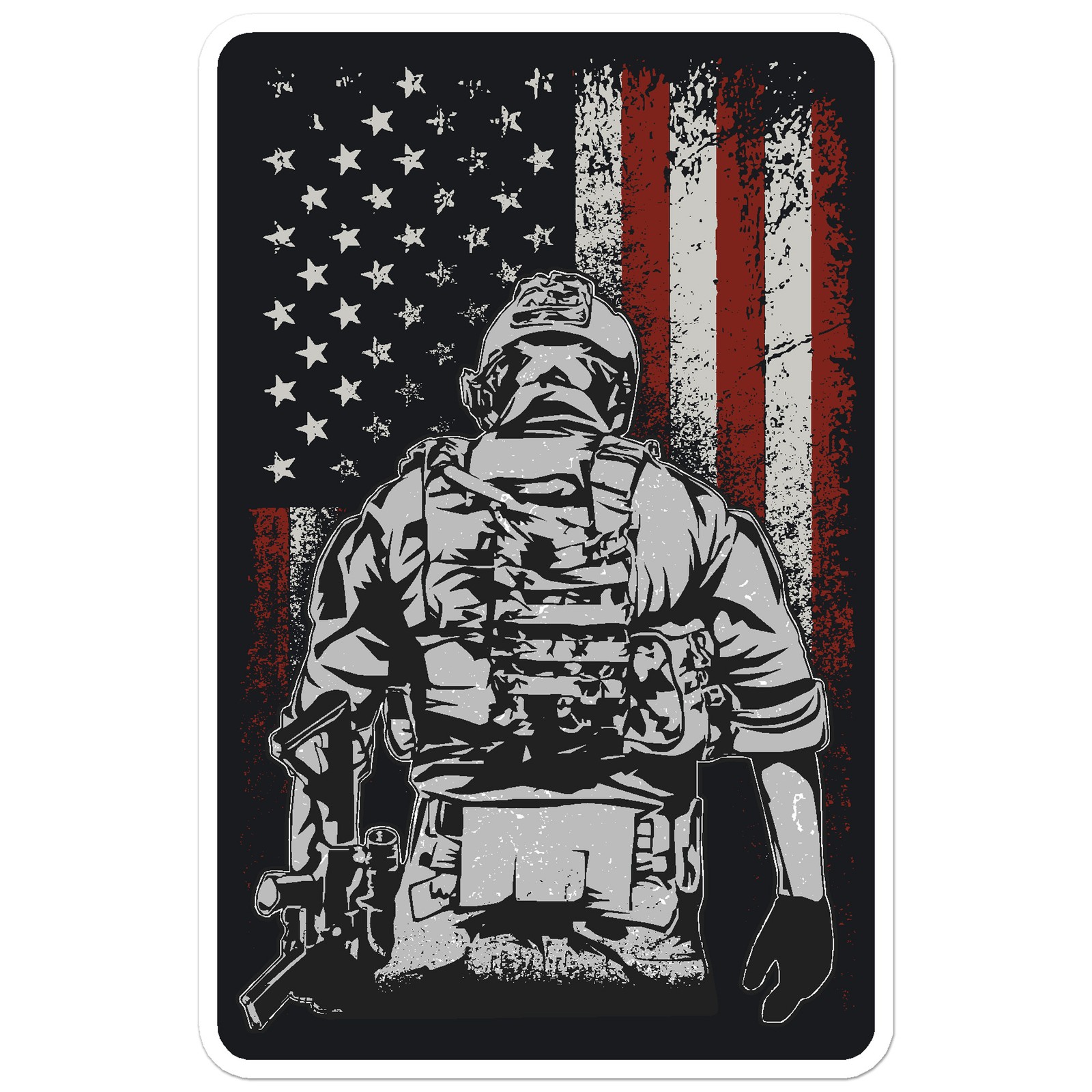 US Army Marine Flag – Vinyl Decal Sticker – Car Window Laptop – ebn7814