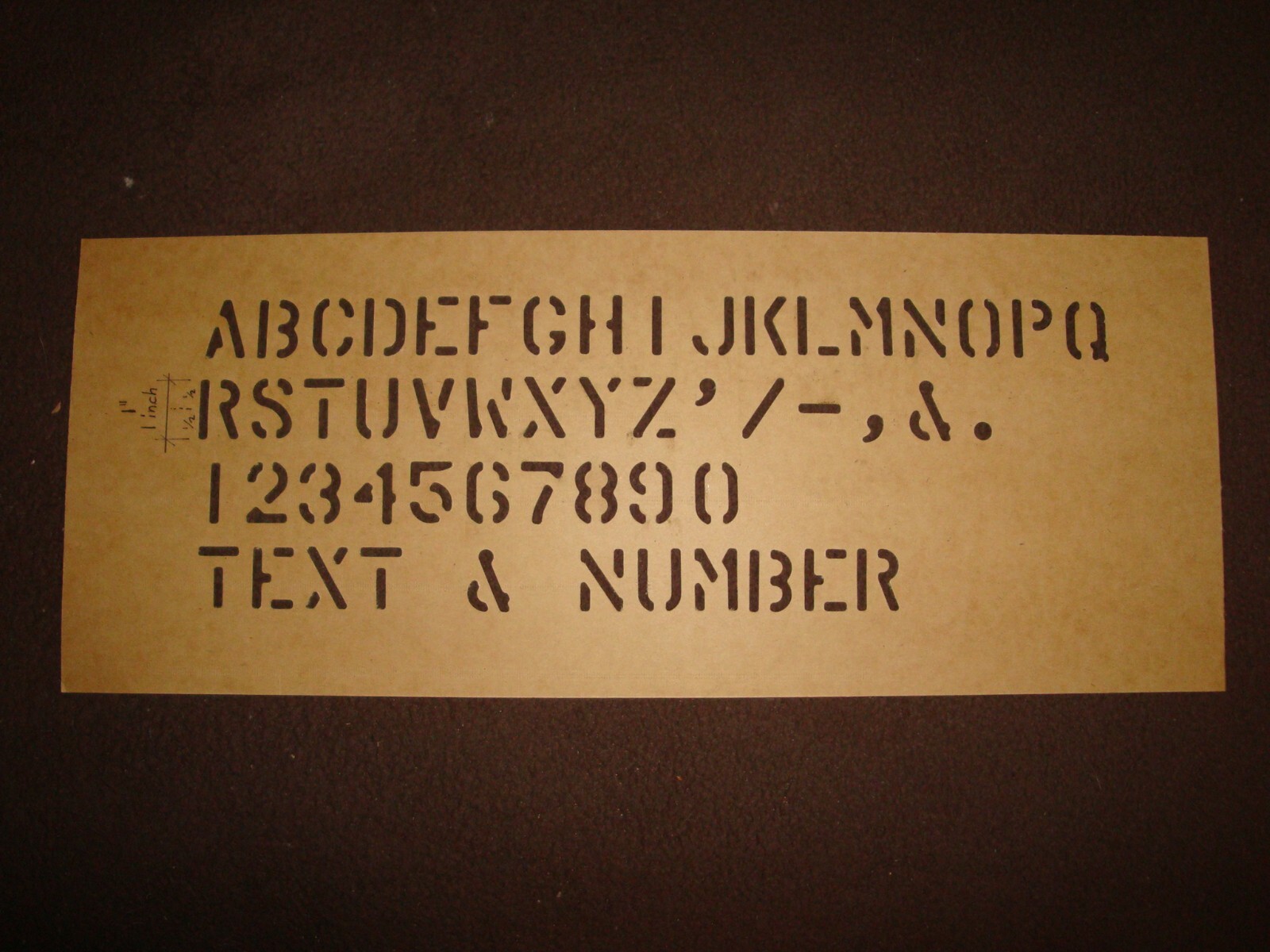 CUSTOM MADE -US Military Oil board Stencil 1" Marsh -PLEASE Read my Description