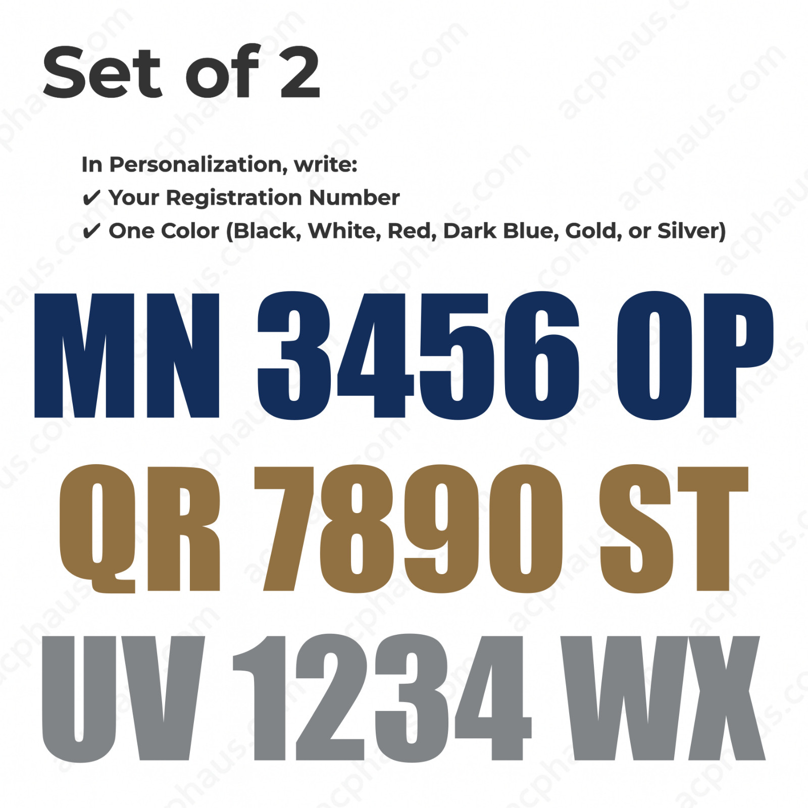 Boat Registration Numbers Decals – Custom ORACAL 751C Vinyl – Right & Left Set