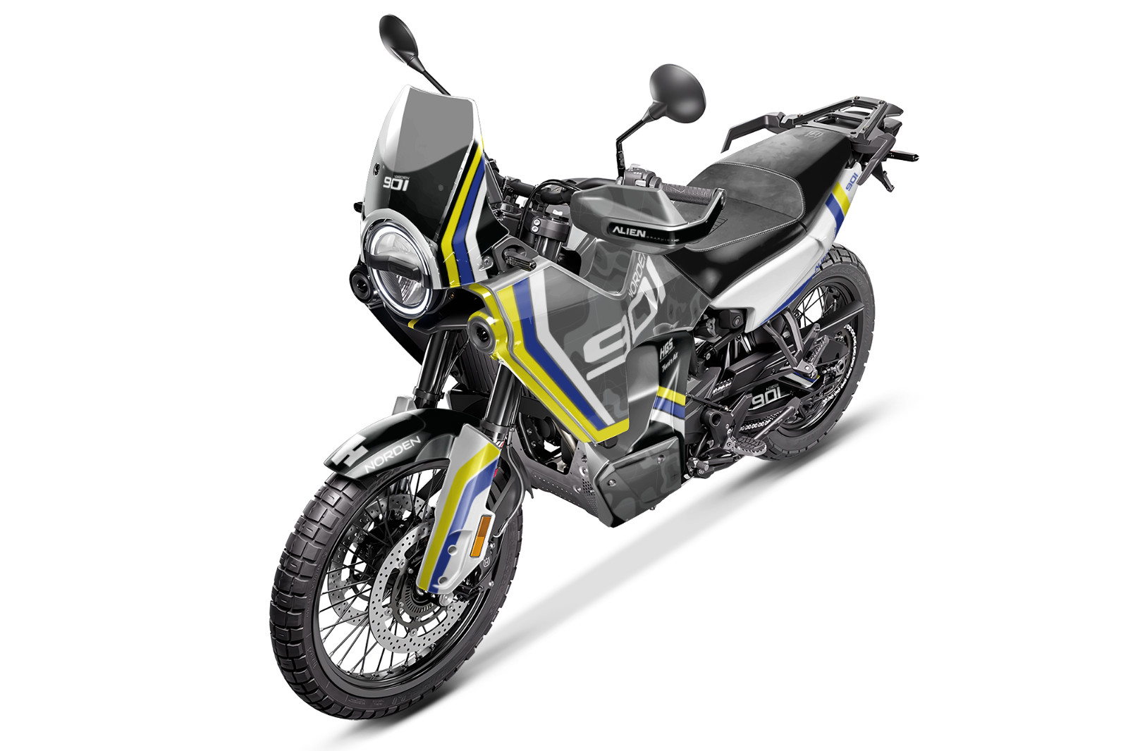 Husqvarna Norden 901 2021-2024 Atv Graphics Kit, Decal, Sticker Grey