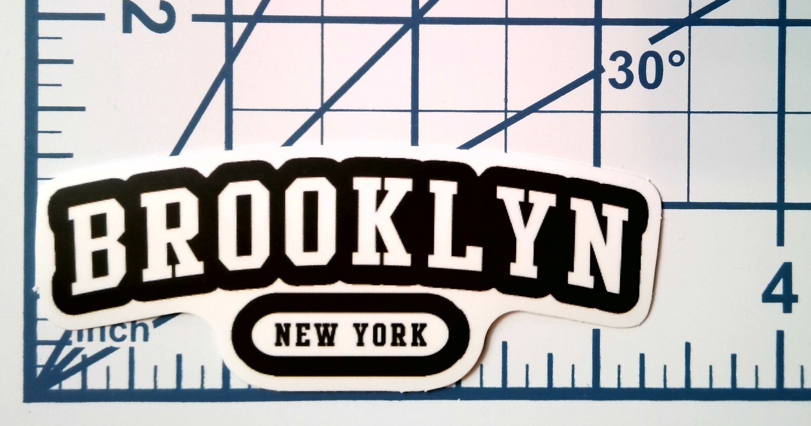 Brooklyn New York Vinyl Sticker Black and White Borough Banner NYC City Graphic
