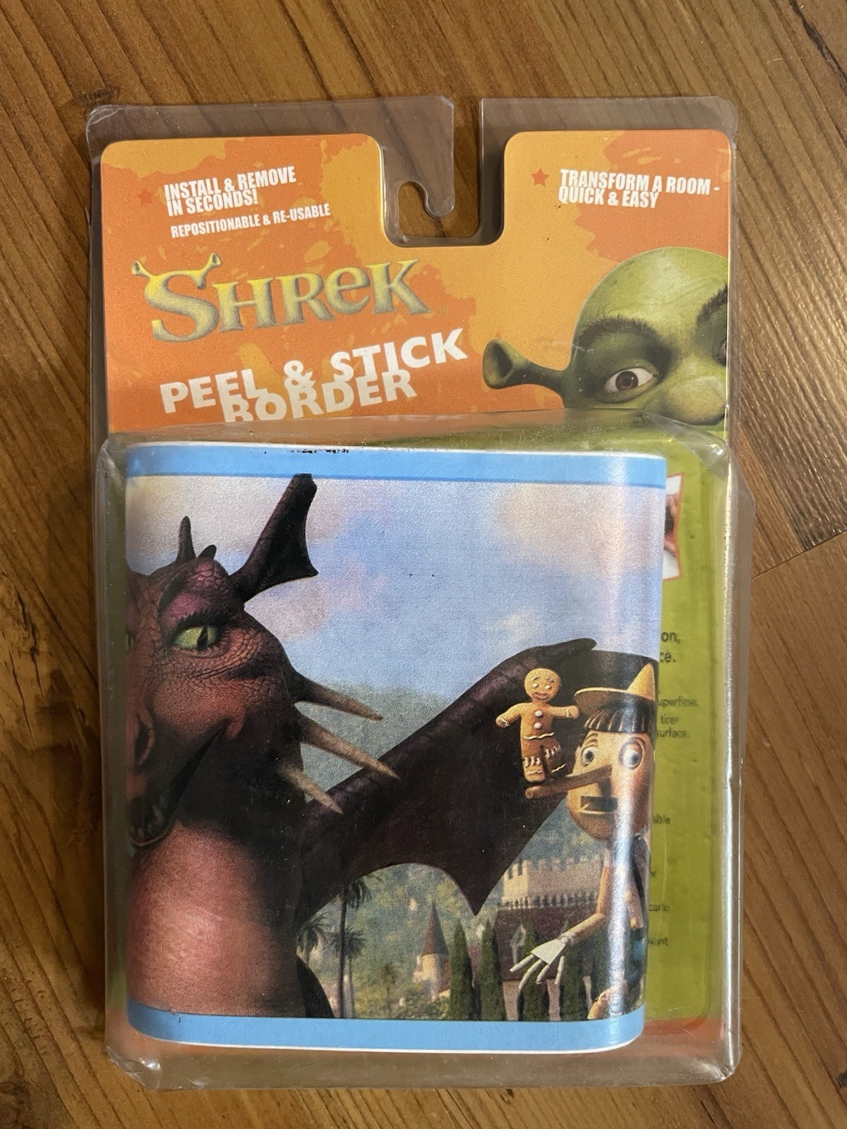 Shrek Peel and Stick Border Stickers for Kids Rooms New In Box