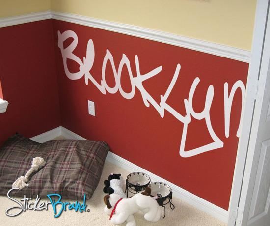 Brooklyn Sign Wall Decal Sticker. NYC, New York City, Urban Decor