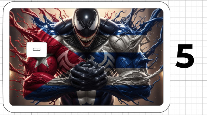Venom Cuba Flag ATM Debit Credit Card Skin Sticker Latino Cuban Comic Marvel USA