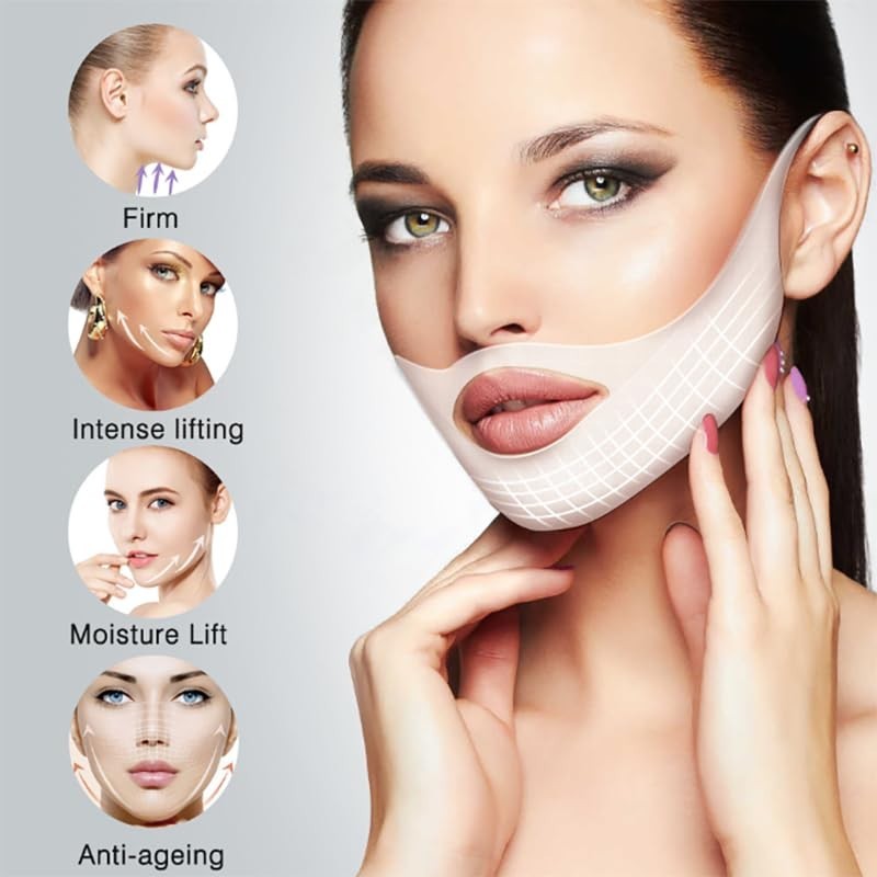 Double Chin Lifting Mask 5 PCS Chinology Reducer Jawline Firming Face Neck