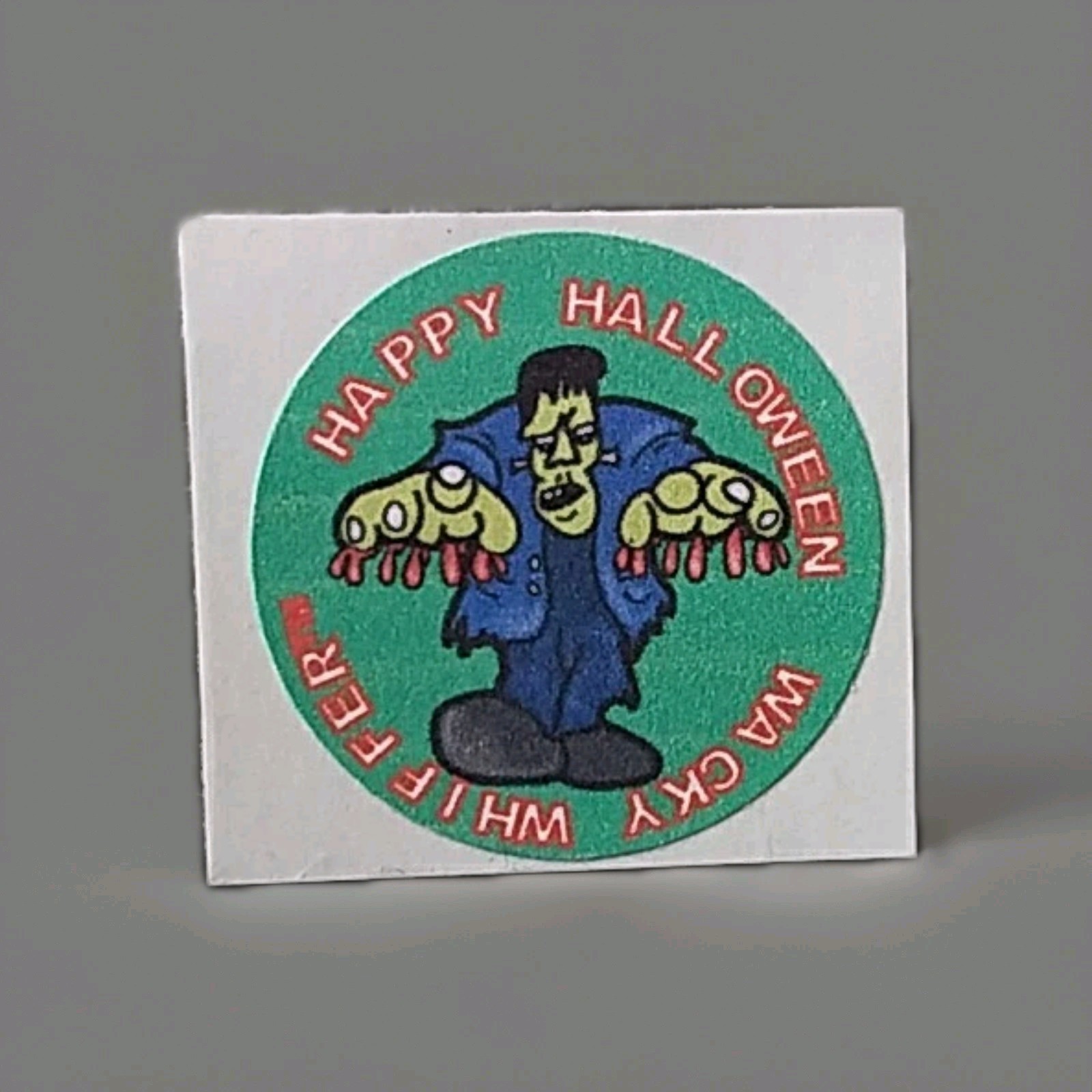 Happy Halloween Wacky Whiffer Frankenstein Sticker