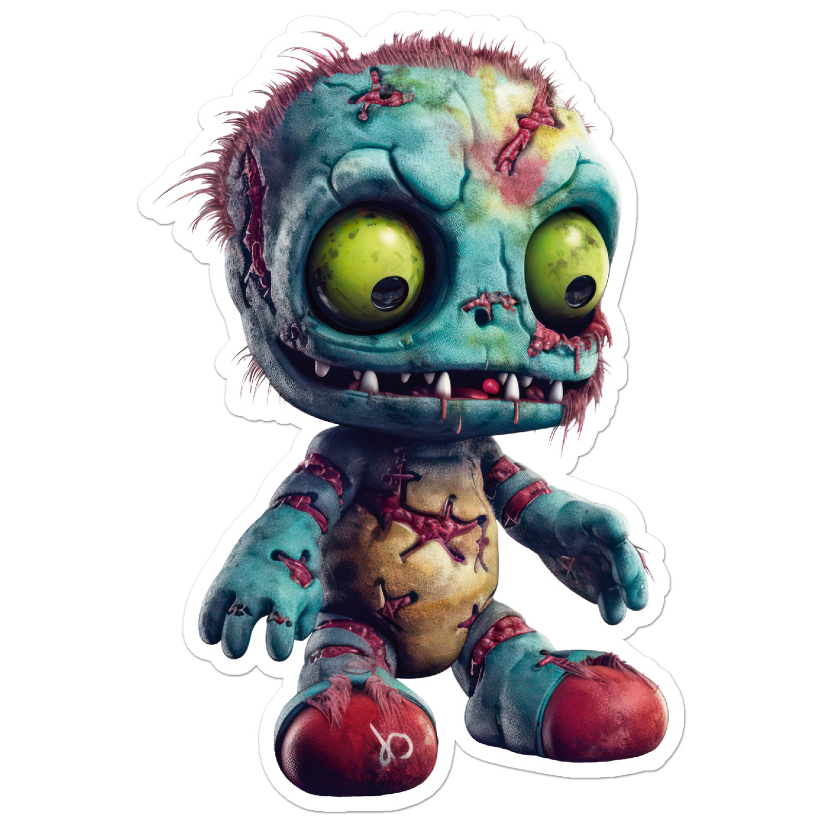 Zombie Voodoo Doll – Vinyl Decal Sticker – Car Window Laptop – ebn9412