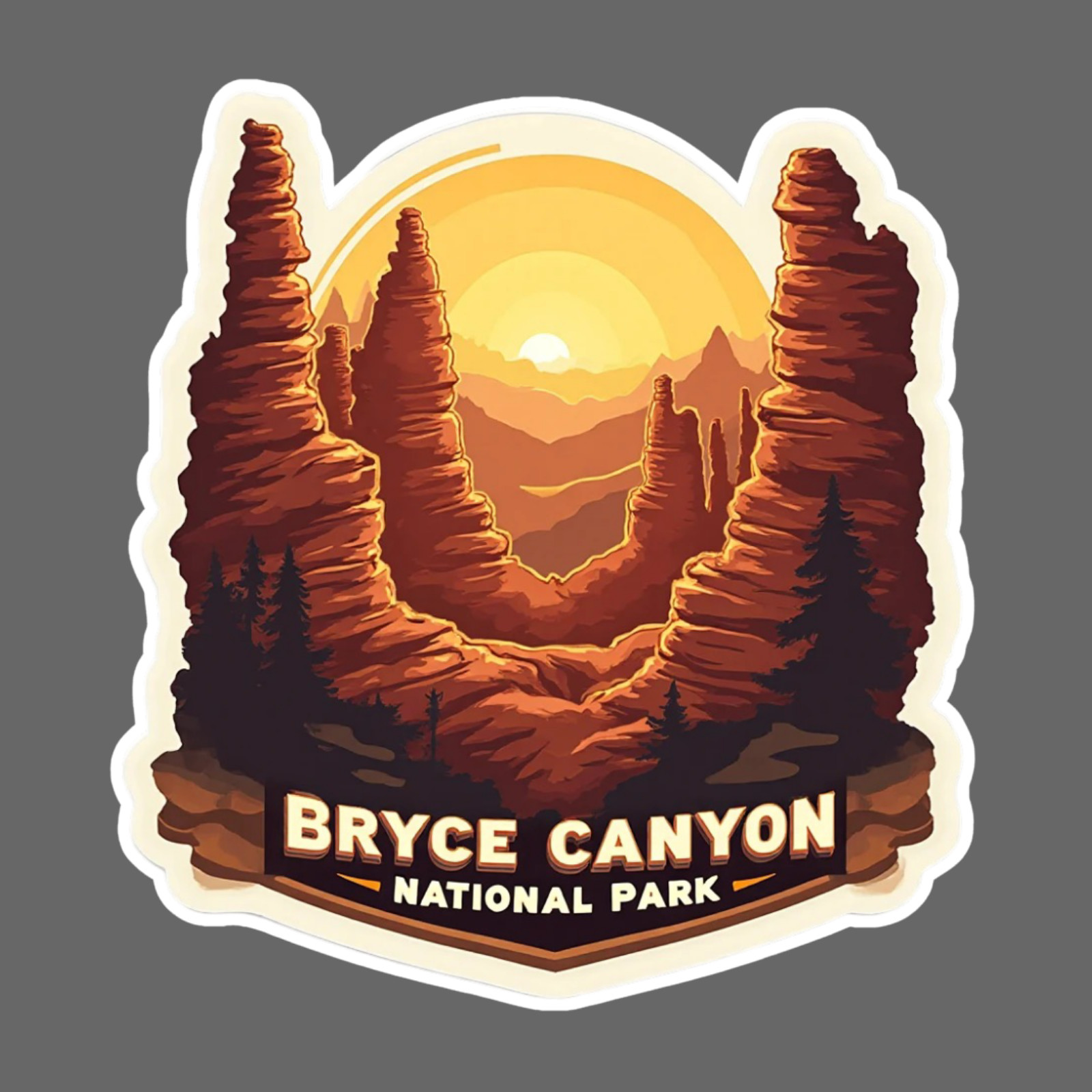 Bryce canyon national park sticker vinyl decal hiking camping RV destination