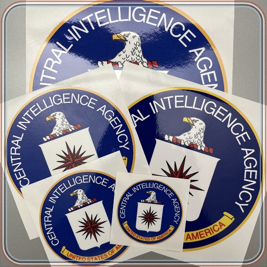 CIA Seal Laminated Sticker Choose from 2", 3", 4", 5" or 6" Sizes for Laptop