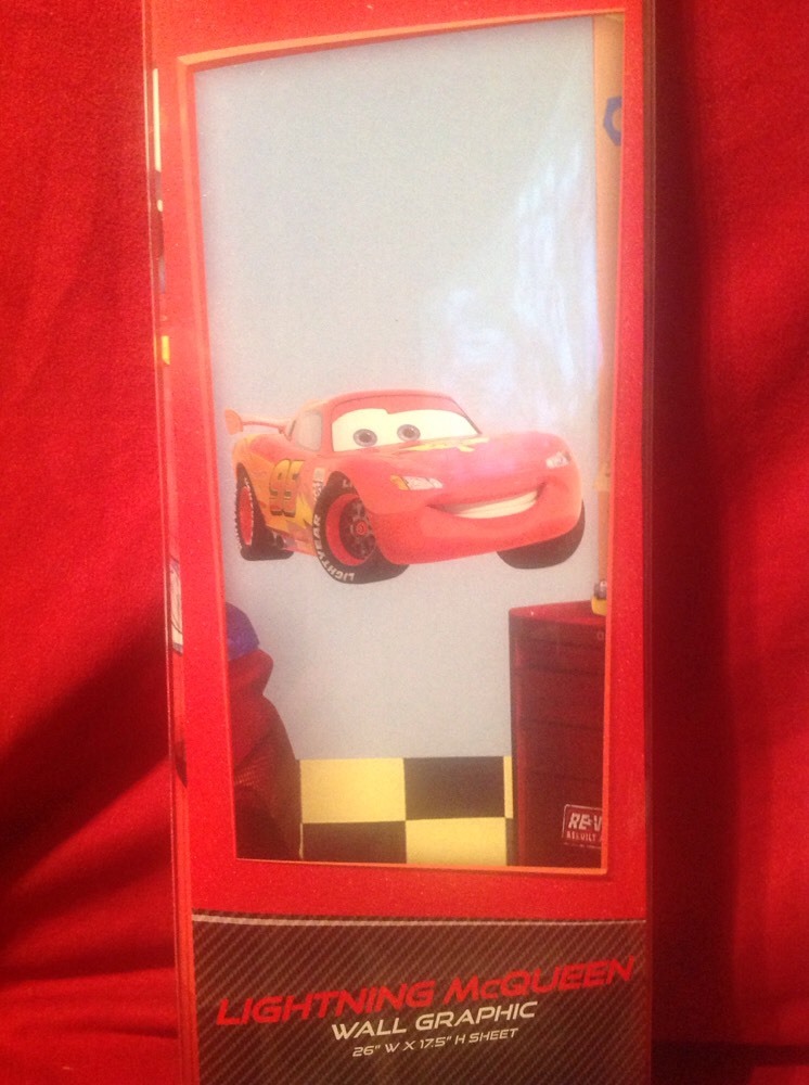 Disney Pixar Cars Lightning Mcqueen Wall Sticker Decal Fathead 26×17 Brand New!