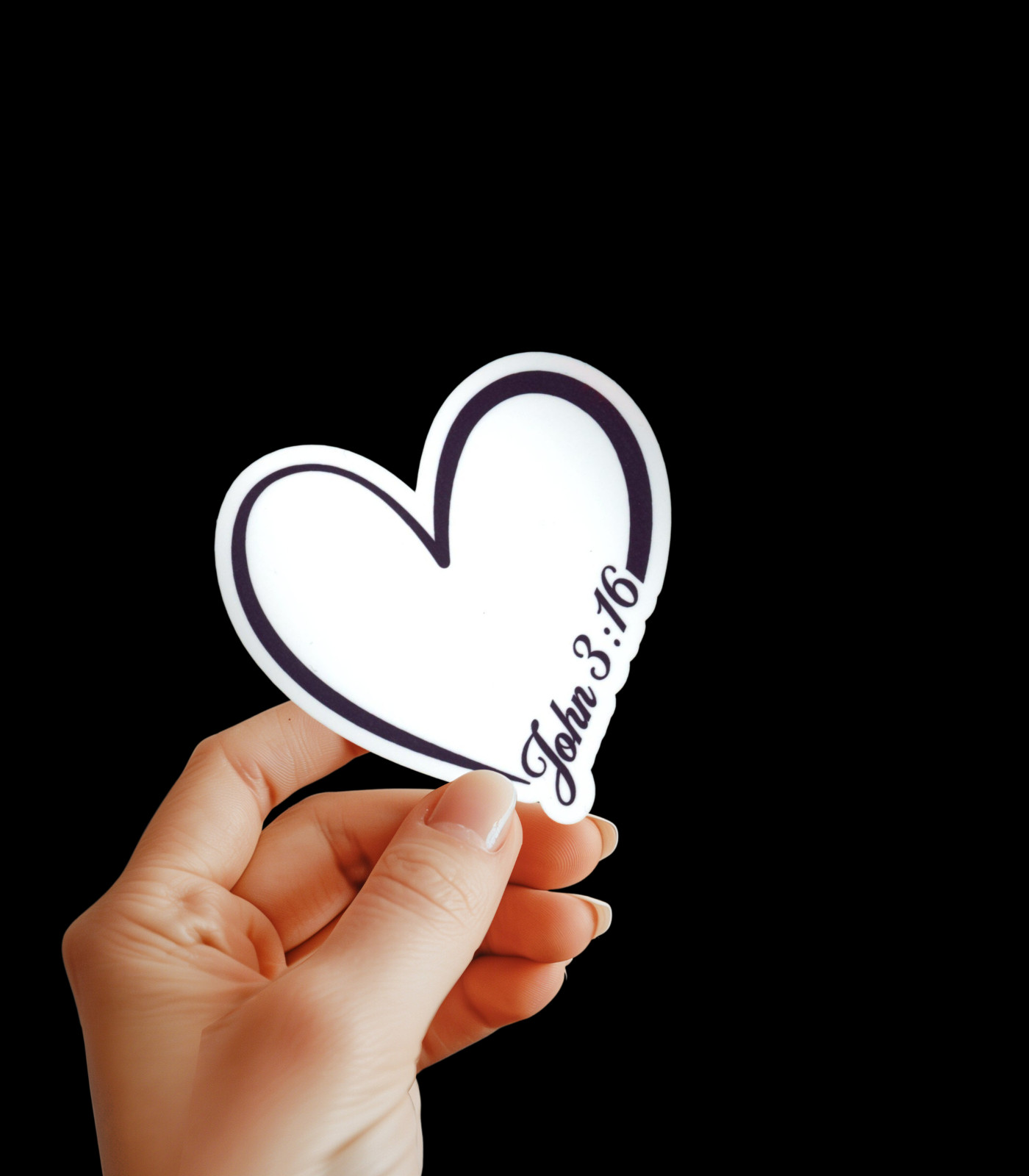 Jesus Heart John 3:16 Vinyl Sticker 3" Inch Laptop, Water Bottle etc…