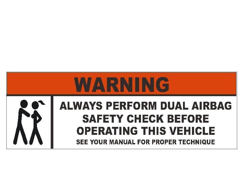 Airbag Safety Funny Gag Gift Breasts Bumper Sticker or Helmet Sticker D235
