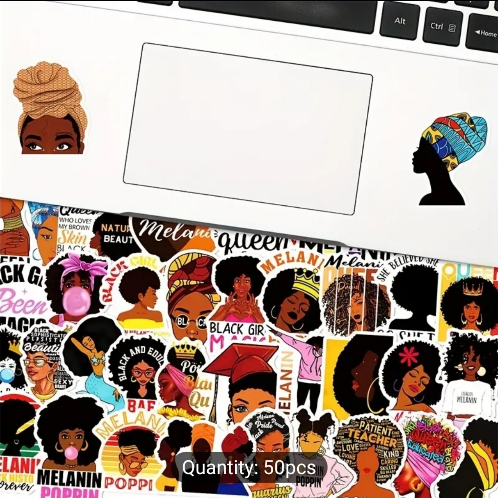 20 PCS Melanin Poppin' Black Girls Women of Color Stickers BRAND NEW