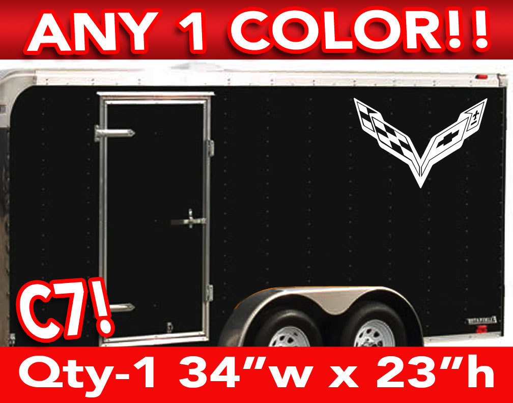 CORVETTE STINGRAY C7 X-LARGE CAR OR WALL DECAL STICKER 34"w x 23"h ANY 1 Color