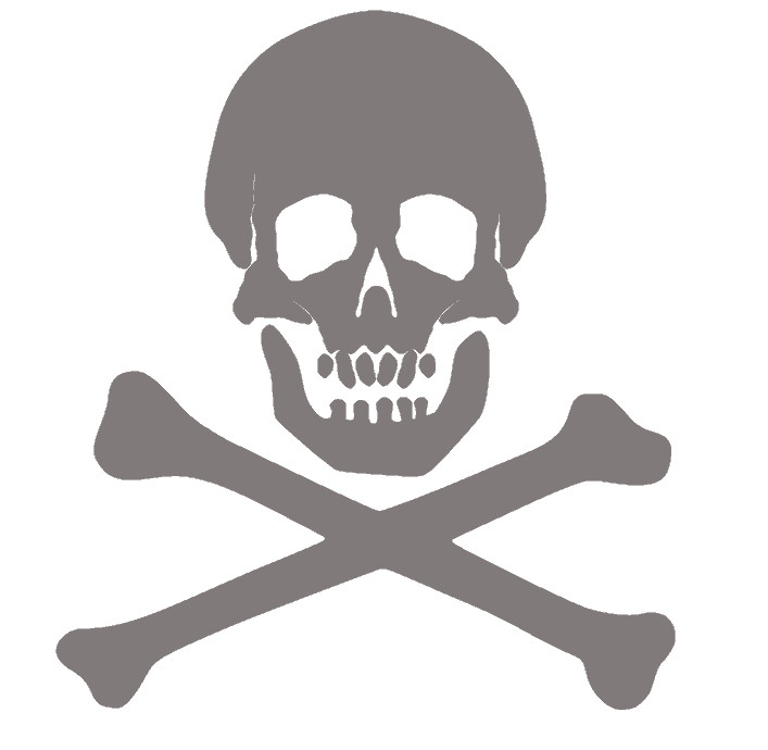 SKULL AND CROSSBONES, PIRATE Decal Stickers for Cars, Windows, Laptops, Tablets.