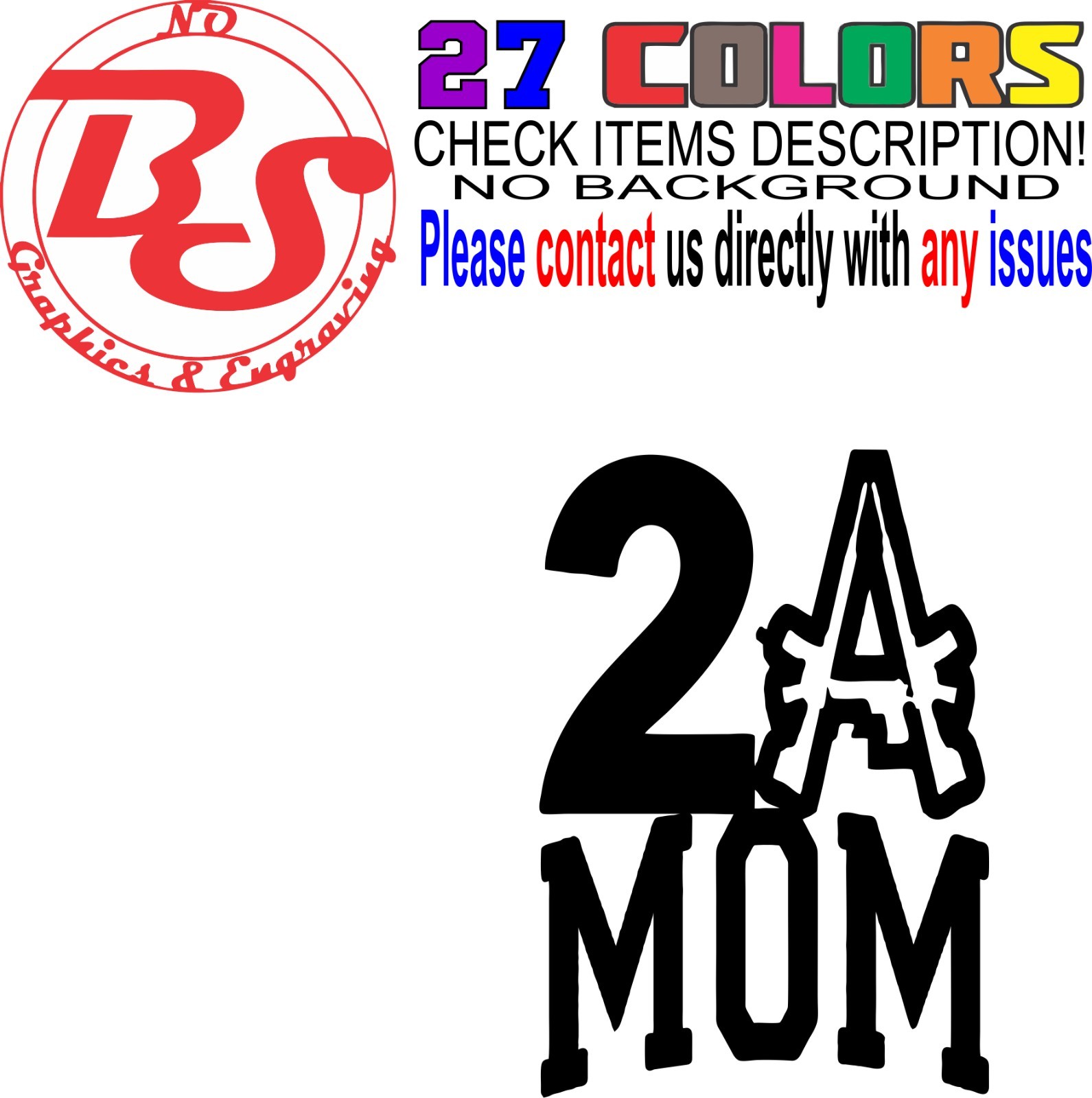 6" 2A Girl Power Vinyl Decal AR15 Pistol Sticker Gun AK47 Mom Female Woman noBS