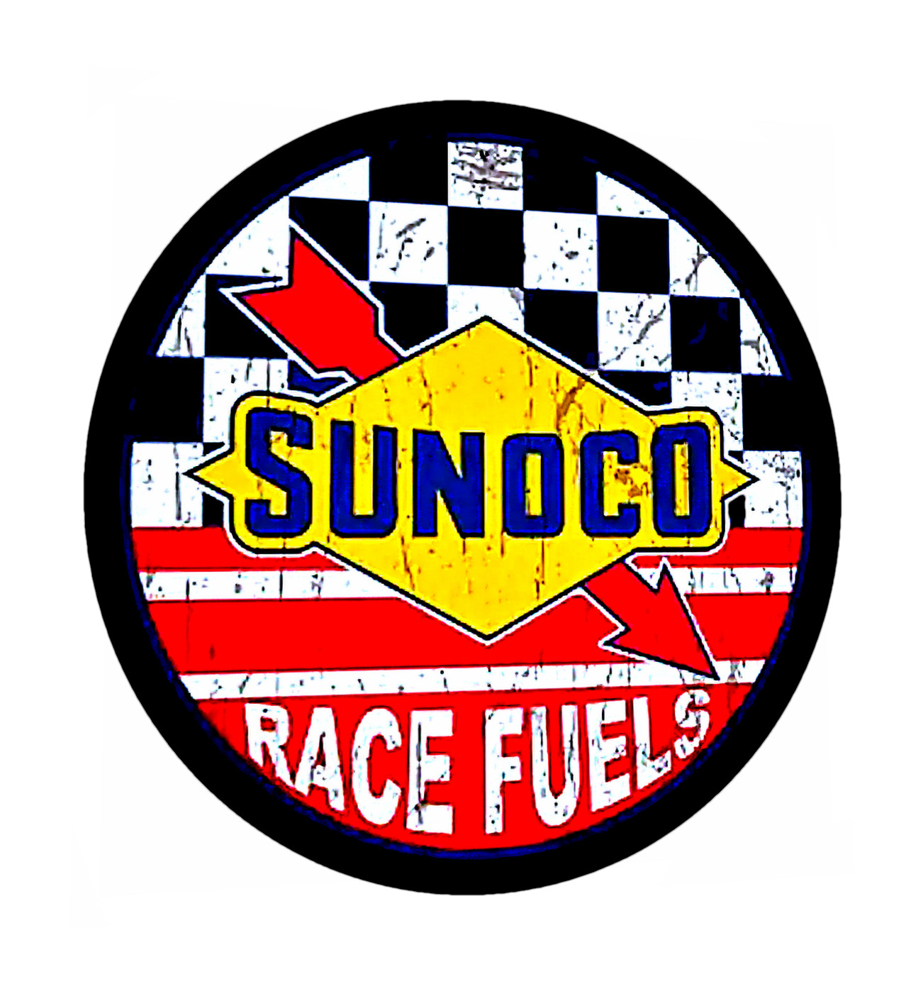 Sunoco Oil Sign Decal Sticker -.Racing Oil 50's, 60's Vintage Replica Racing