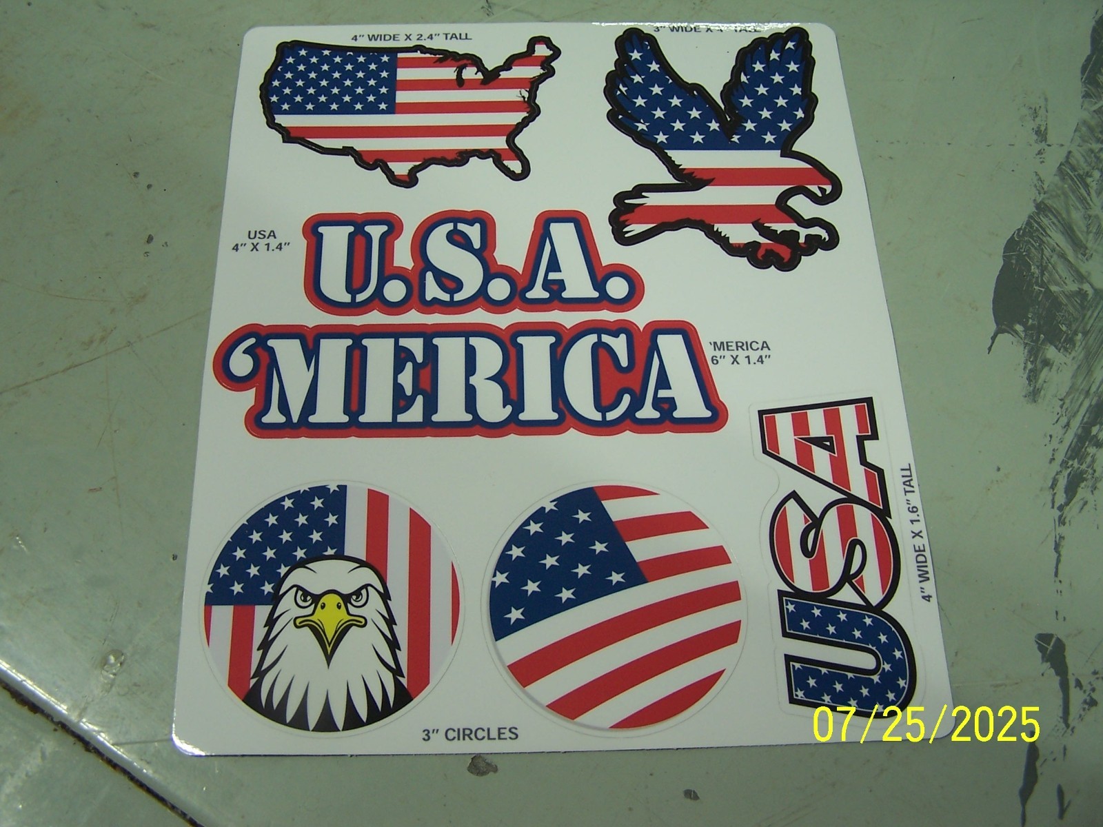 Usa – America – Stars & Stripes – Eagle Decal Colage