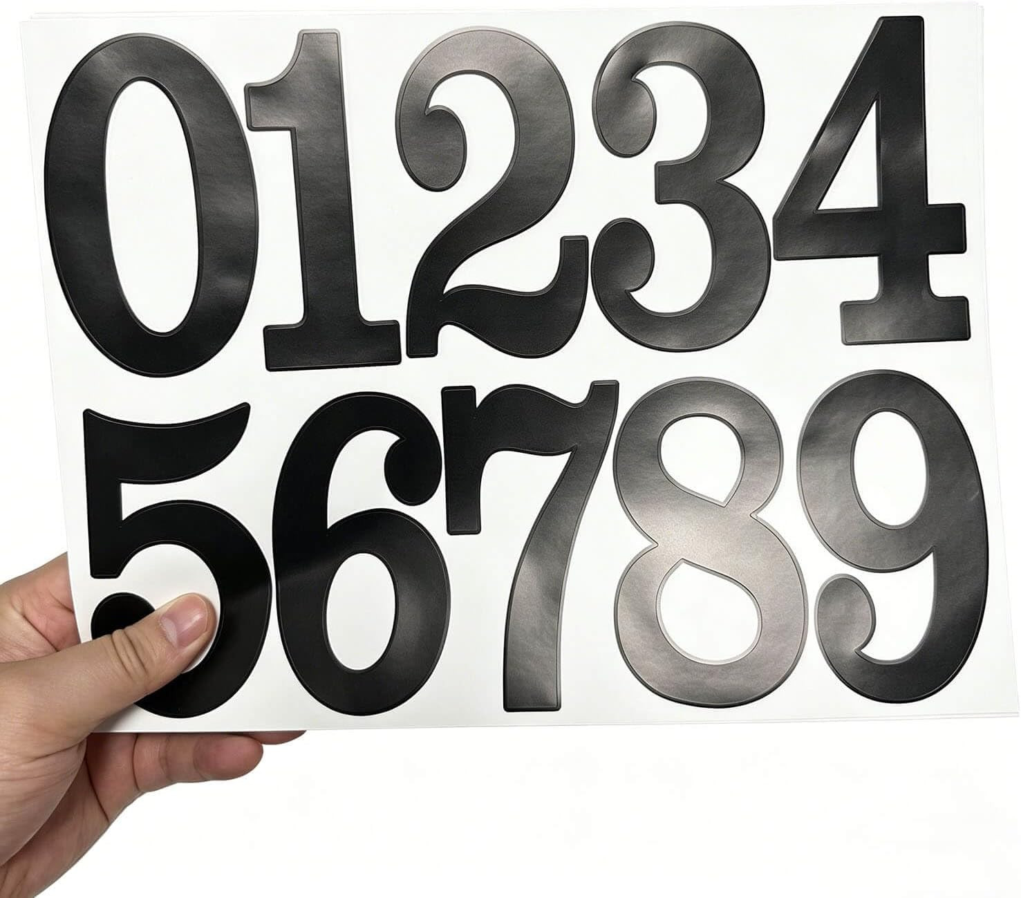 100 Pcs 4 Inch Number Stickers,10 Sheets Vinyl Waterproof Mailbox Numbers,Self-A