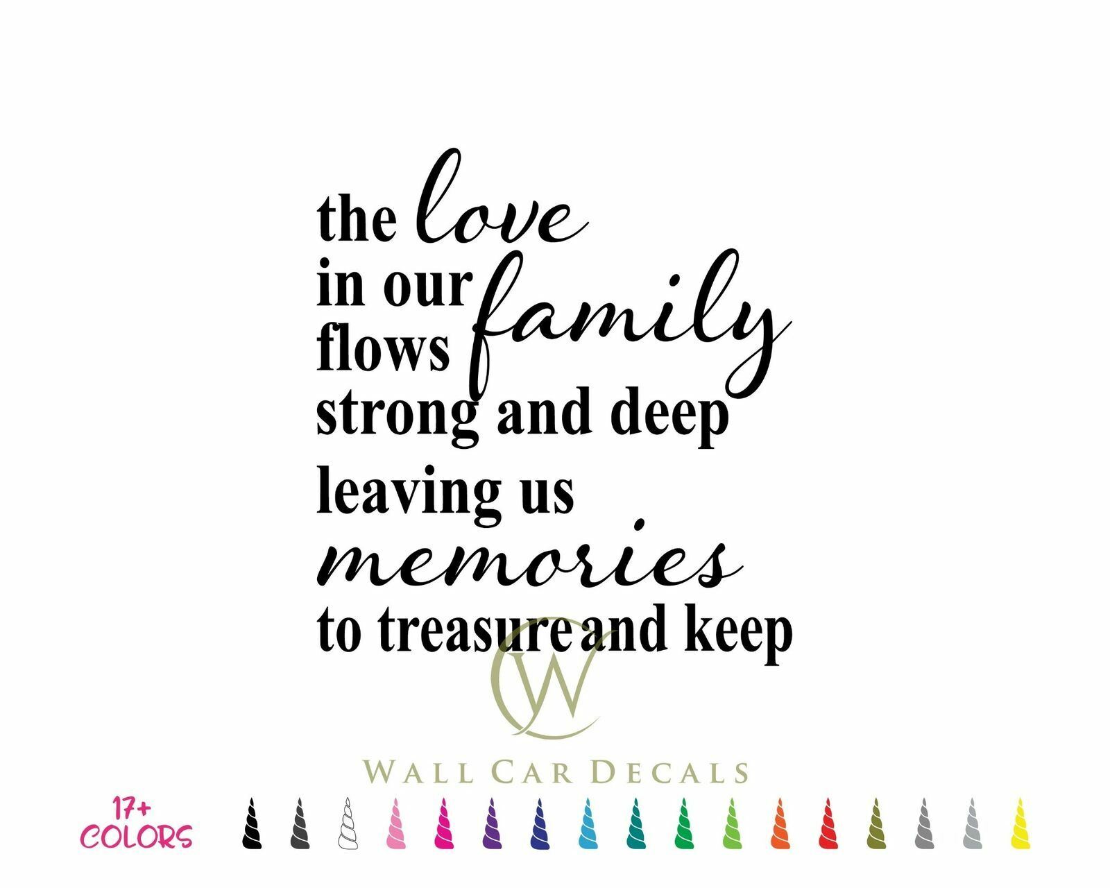 Strong Love Family Memories Glass Block Decal Mother's Day Craft Sticker Holiday