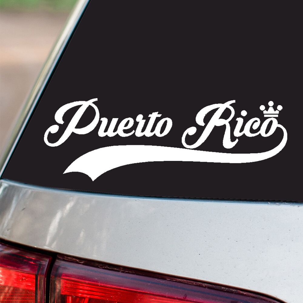 Puerto Rico Sticker Country Pride all sizes chrome and regular vinyl colors