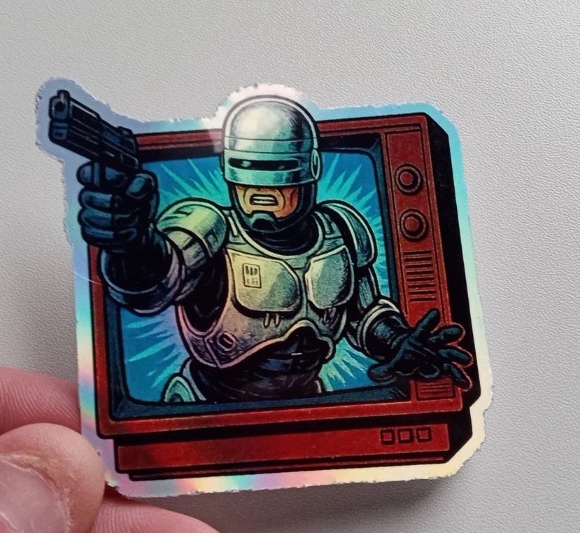 RoboCop 3 Inch Waterproof Vinyl Holographic Sticker