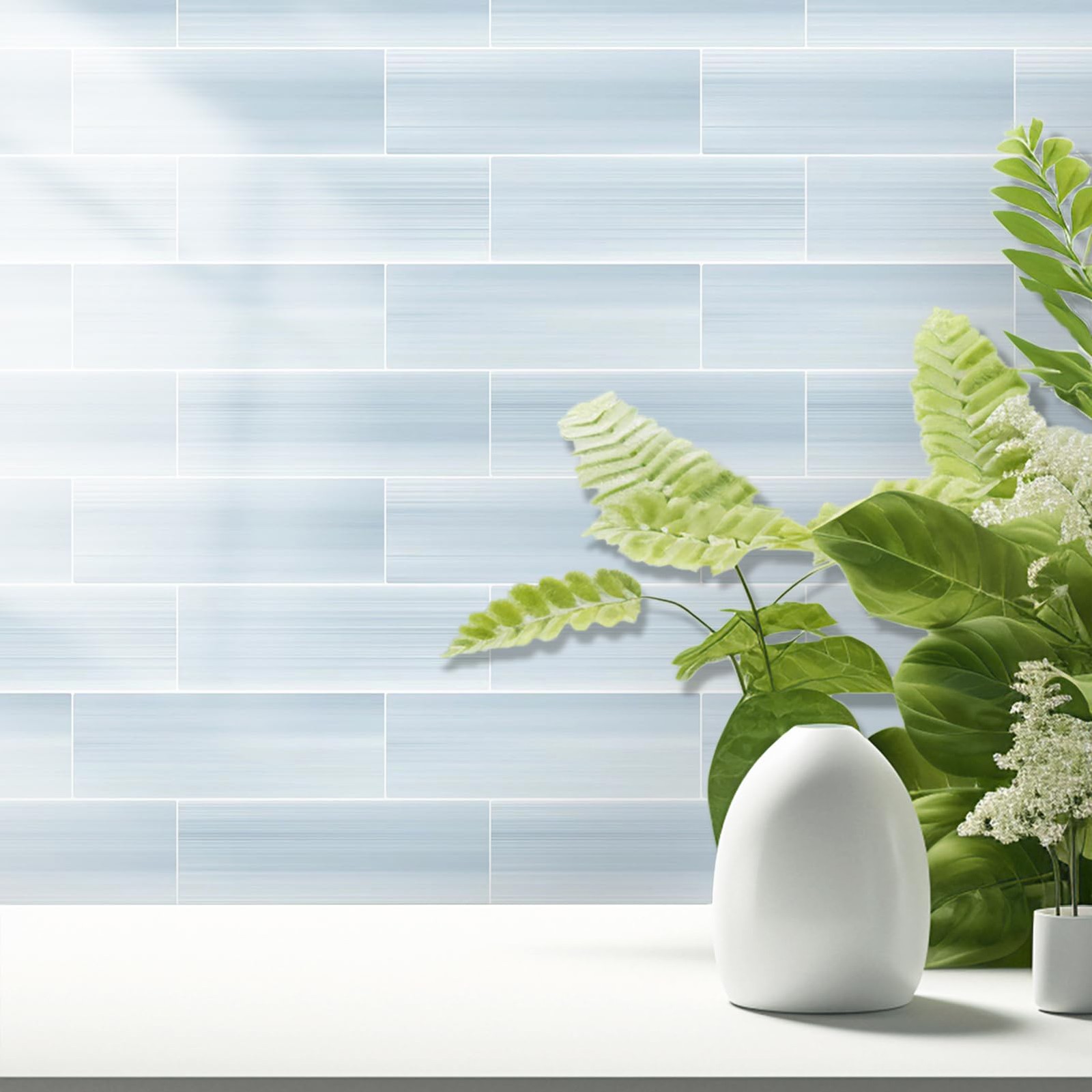 10 PCS Peel and Stick Kitchen Backsplash, 3"x 9" Subway Tile Self-Adhesive Mo…