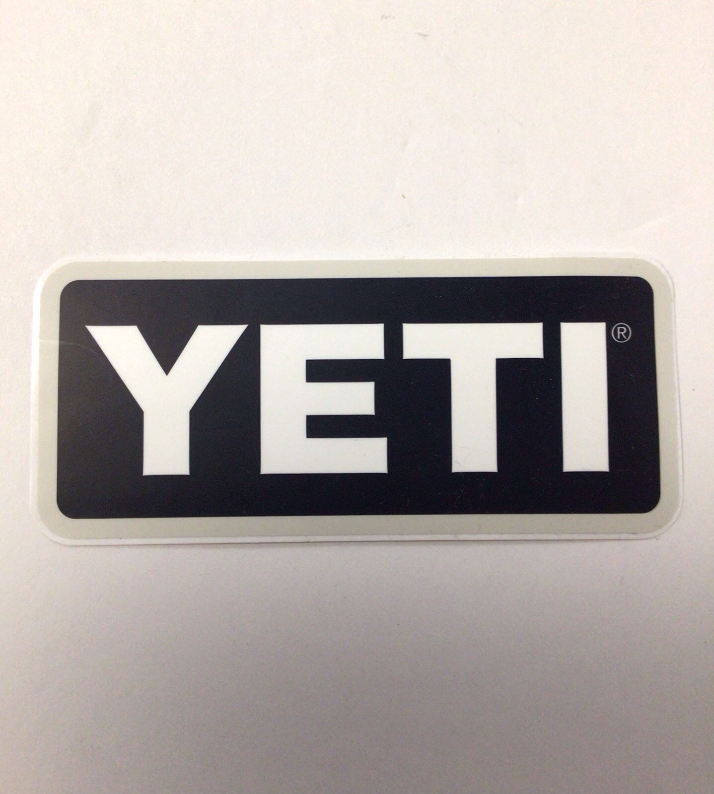 YETI Logo Sticker Authentic Decal White Black Cooler Tumbler Laptop Car Sticker